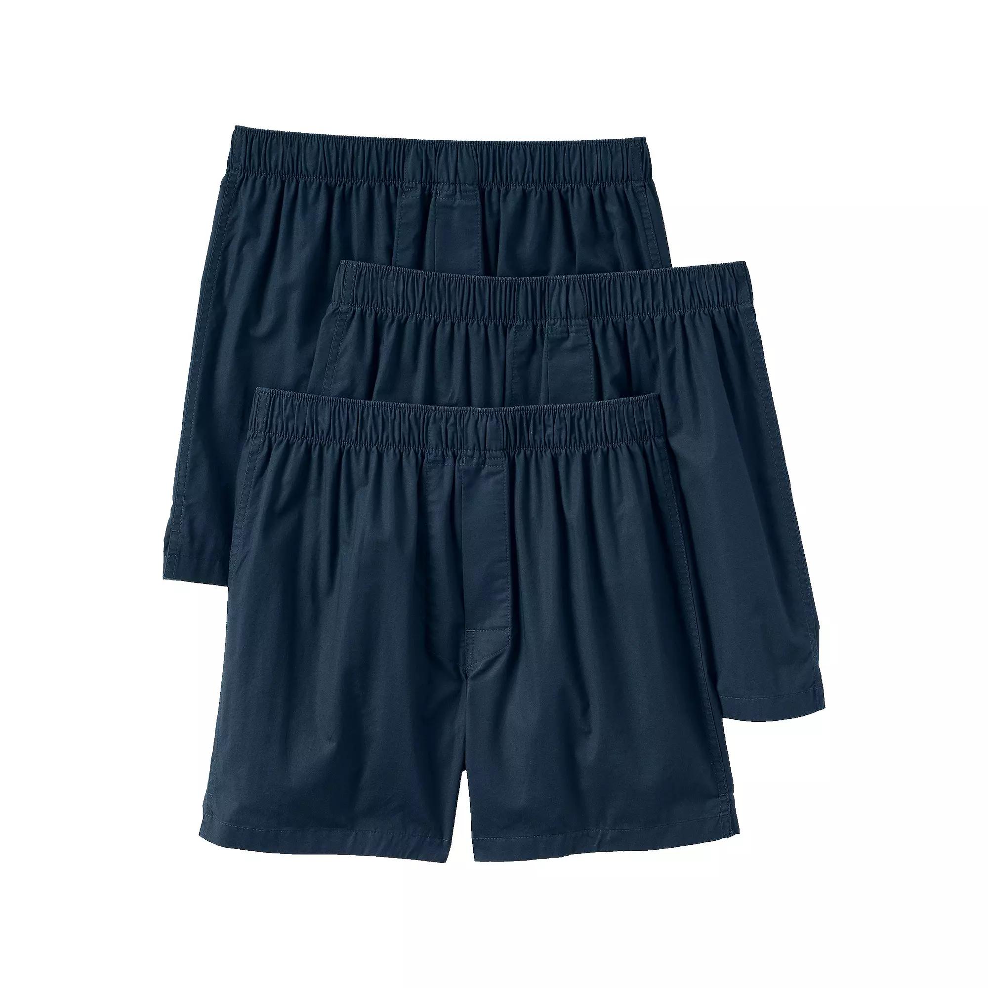 Men's Lands' End 3-Pack Essential Boxers,  Product Image