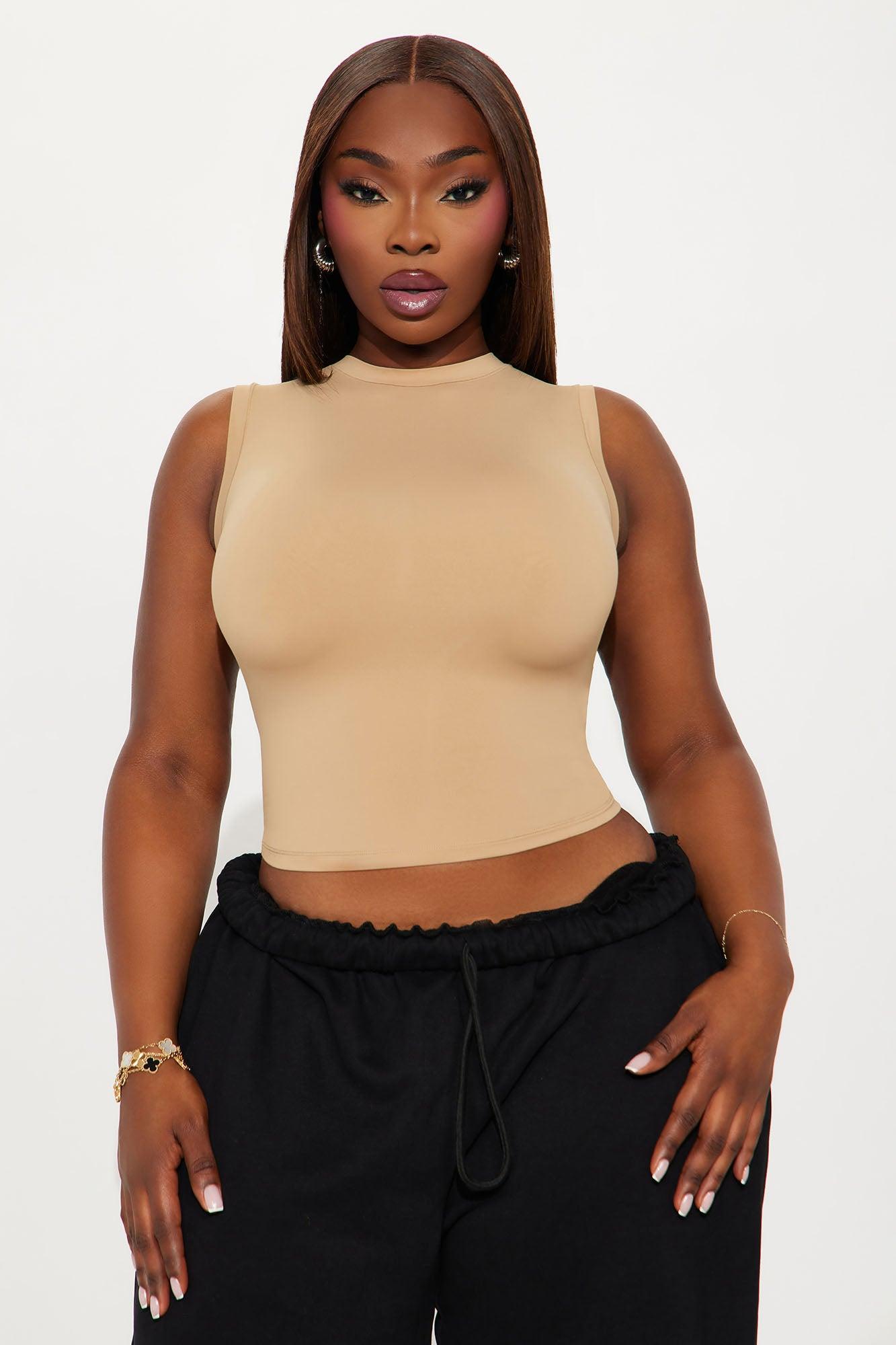 Second Skin Double Lined Muscle Tank - Mocha Female Product Image