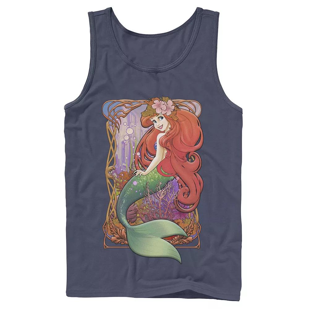 Men's Disney Little Mermaid Vintage Portrait Poster Tank Top,  Product Image