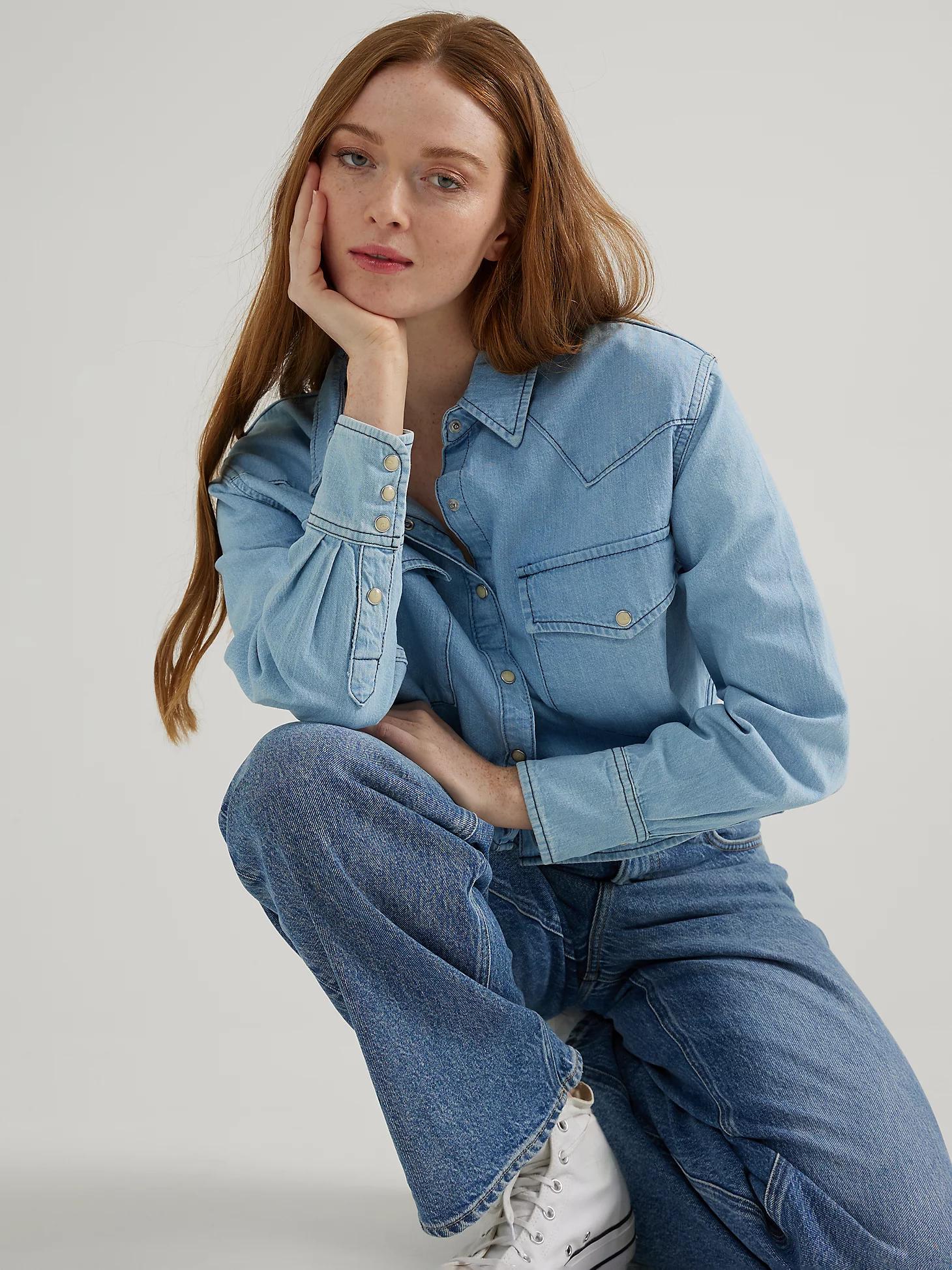 Women's Cropped Western Overshirt | Women's Tops & Tees | Lee® Product Image