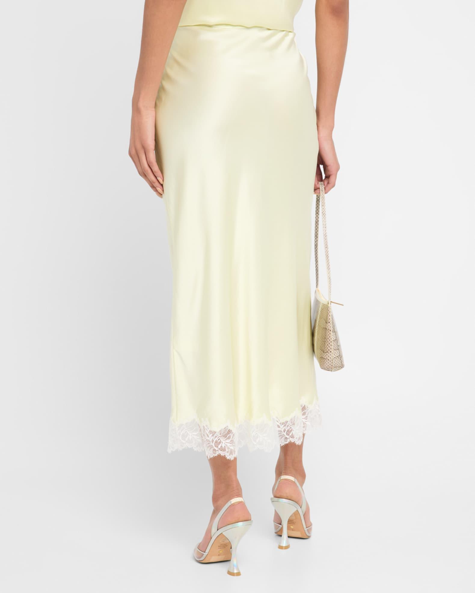 Miranda Scalloped Lace Bias-Cut Skirt Product Image