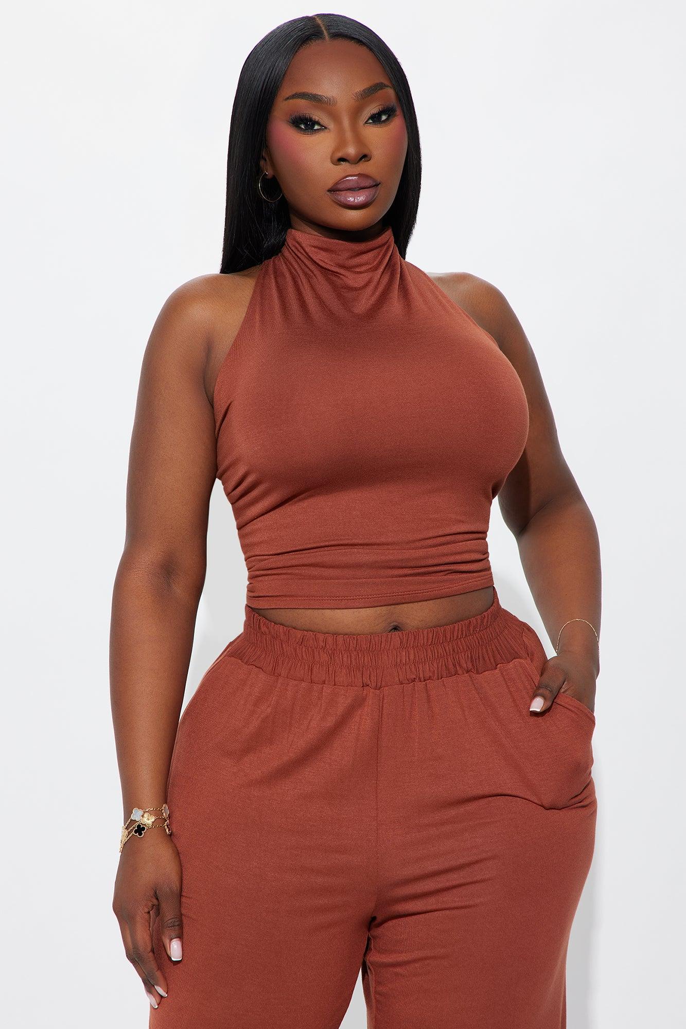 Gianna Halter Pant Set - Camel Female Product Image