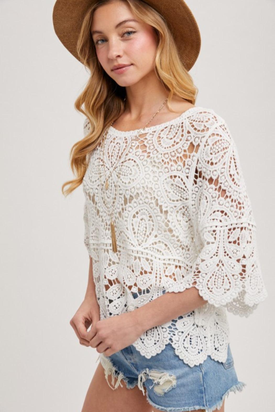 Crochet Lace Top Product Image