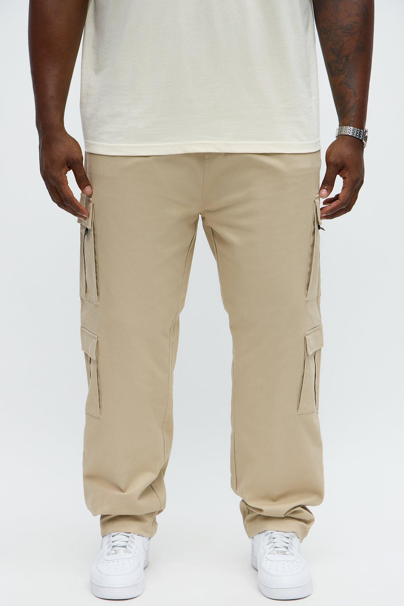 Slim Double It Cargo Pants - Khaki Male Product Image