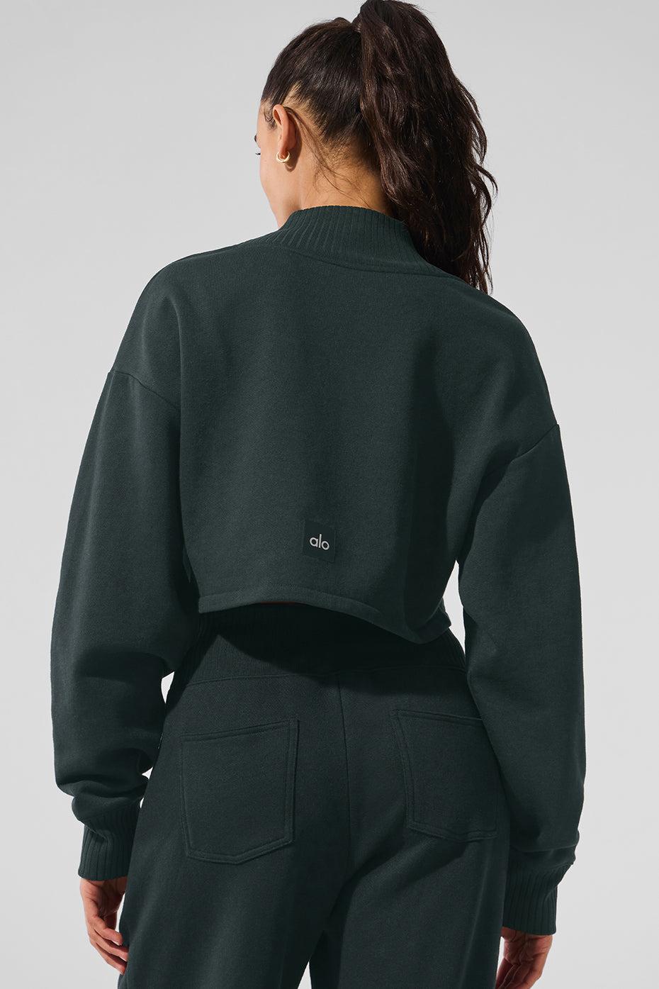 Cropped Serenity Coverup - Charcoal Green Product Image