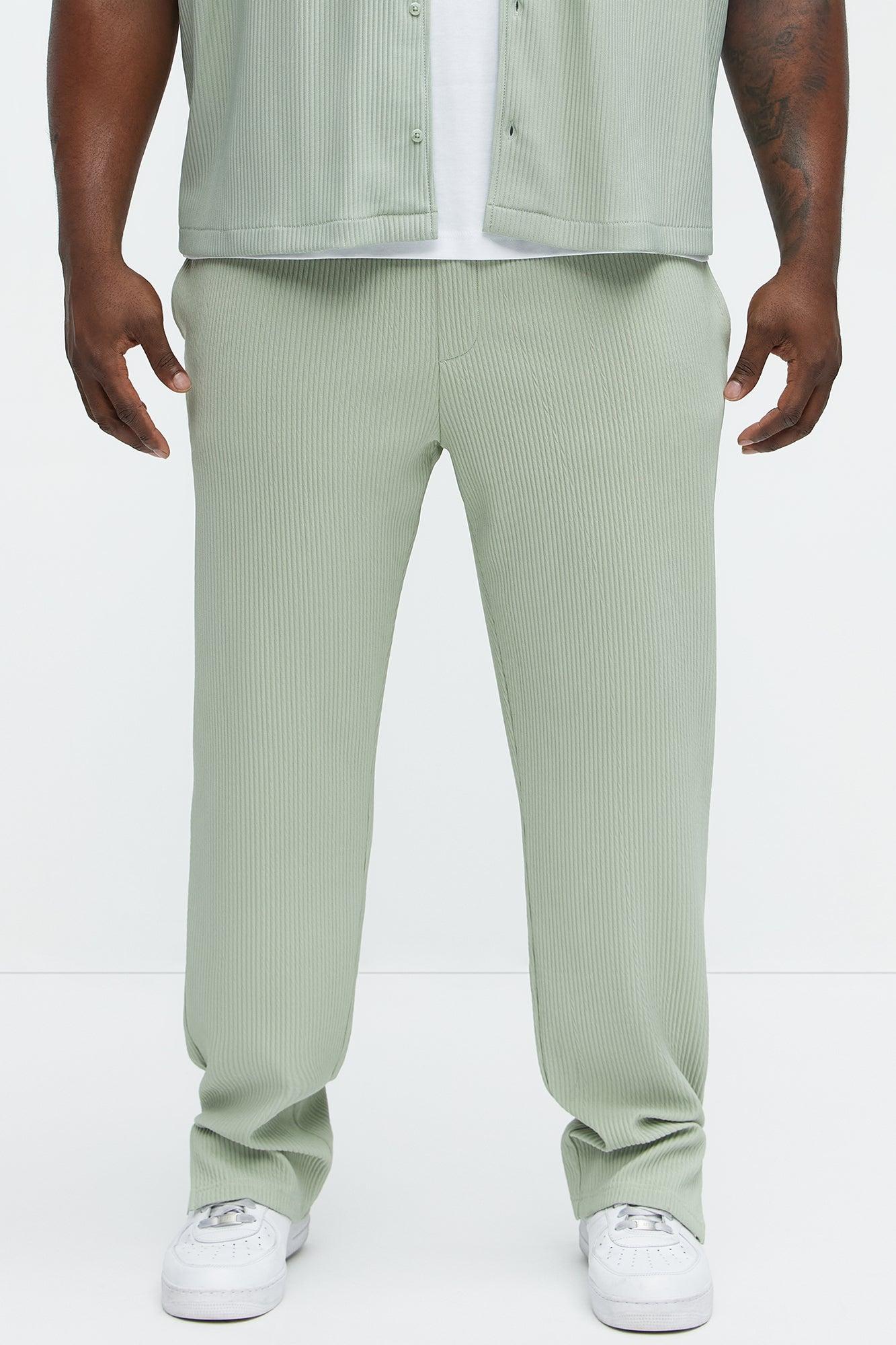 Show Up Slim Slit Pants - Sage Product Image