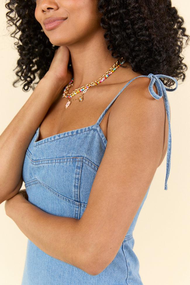 Denim Days Corset Mini Dress FINAL SALE Product Image