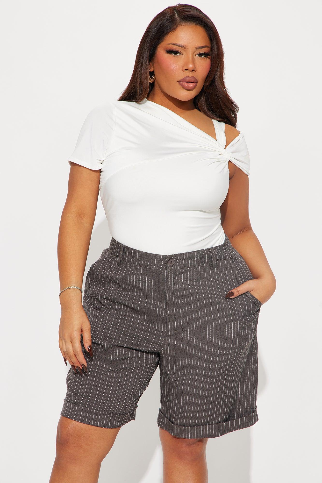 Twist It Up Cut Out Bodysuit  - Ivory Product Image