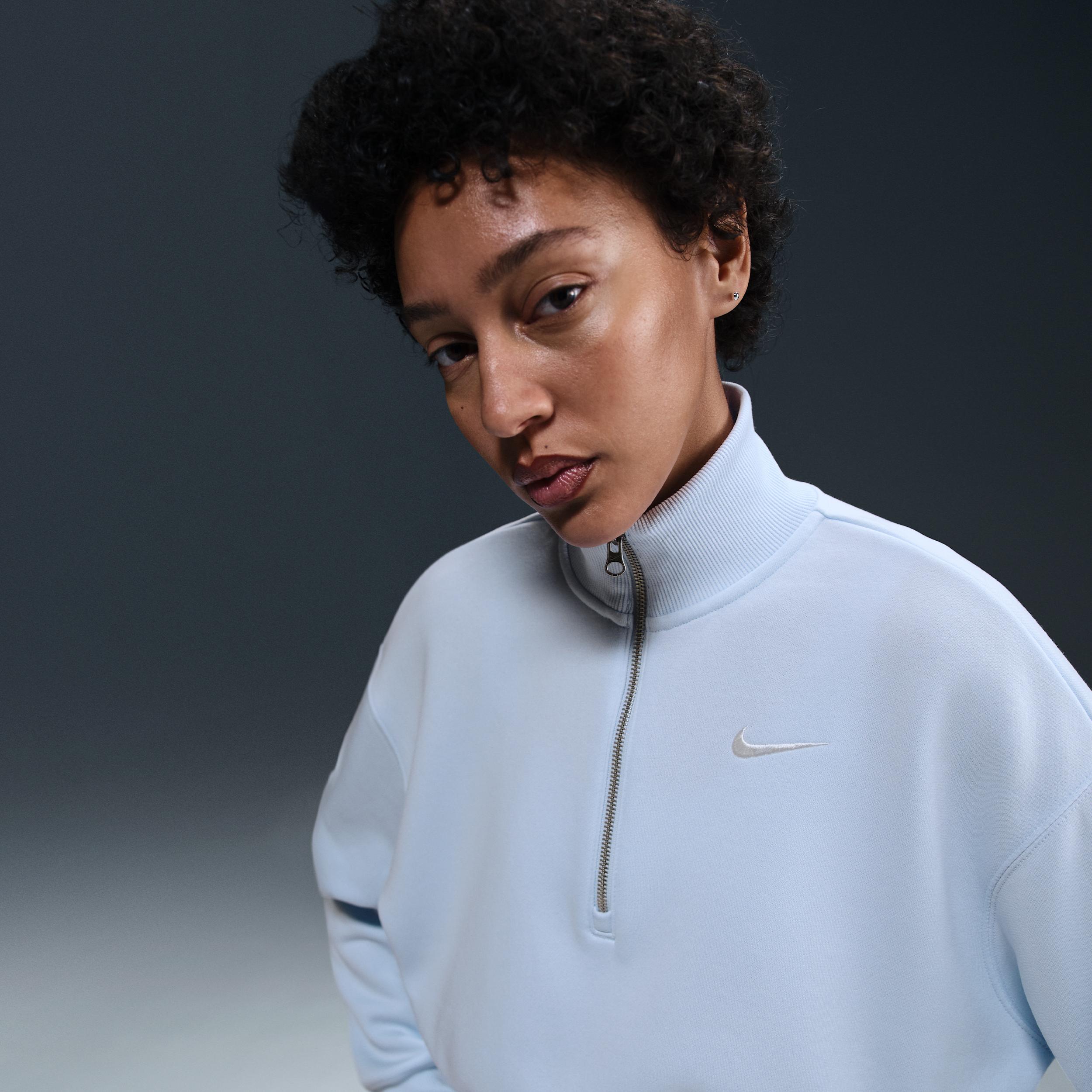 Women's Nike Sportswear Phoenix Fleece 1/4-Zip Cropped Sweatshirt Product Image