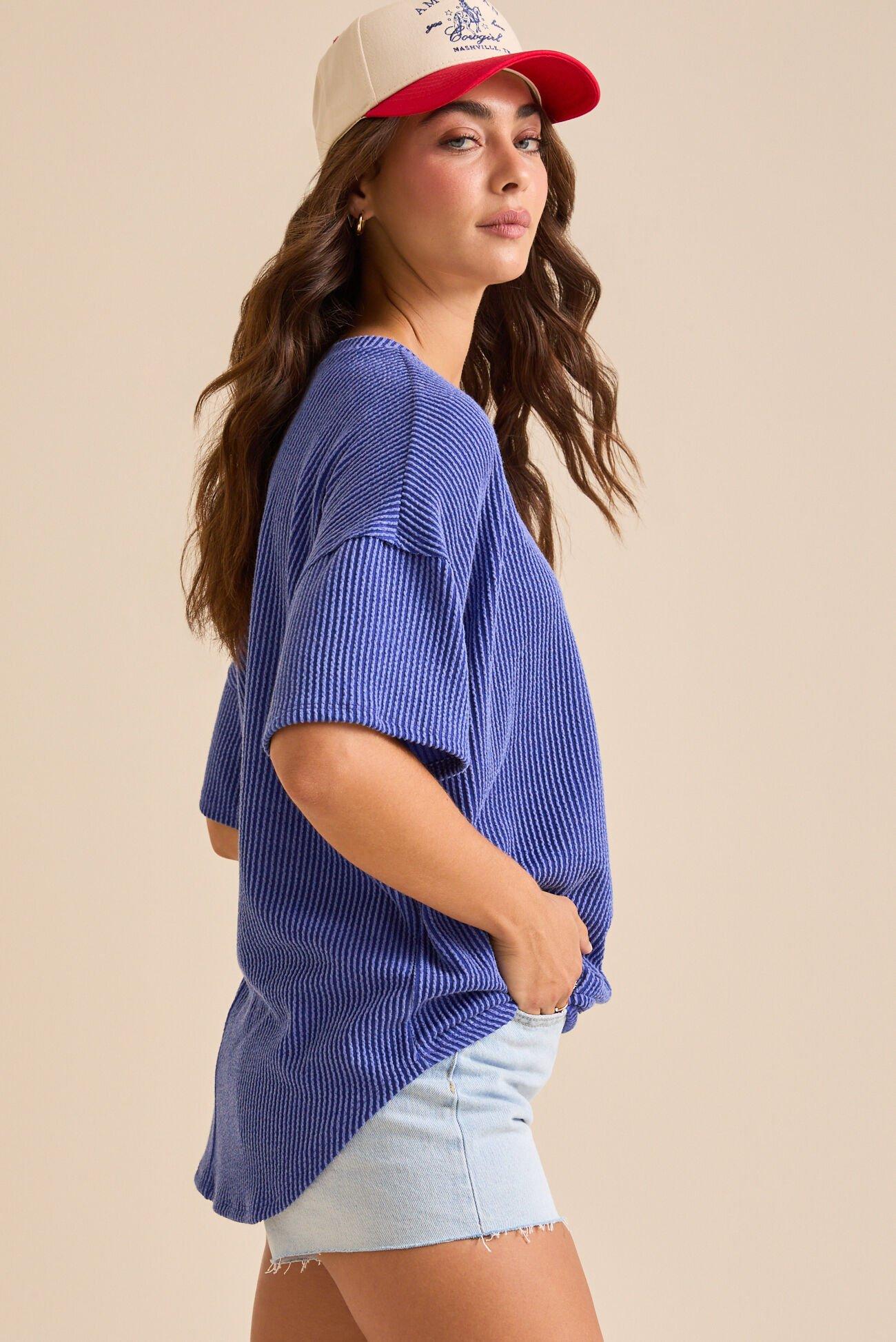 Alessia Ribbed Tunic Top Product Image