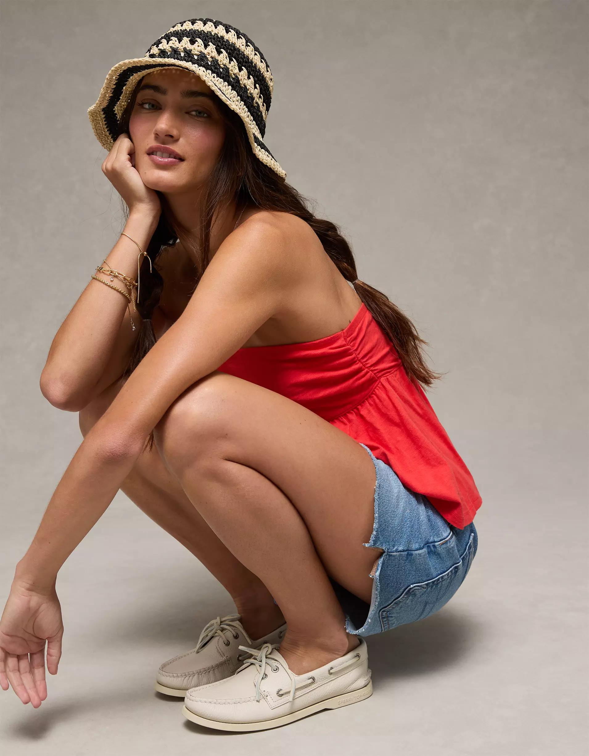 AE Sunchaser Knit Babydoll Tube Top Product Image