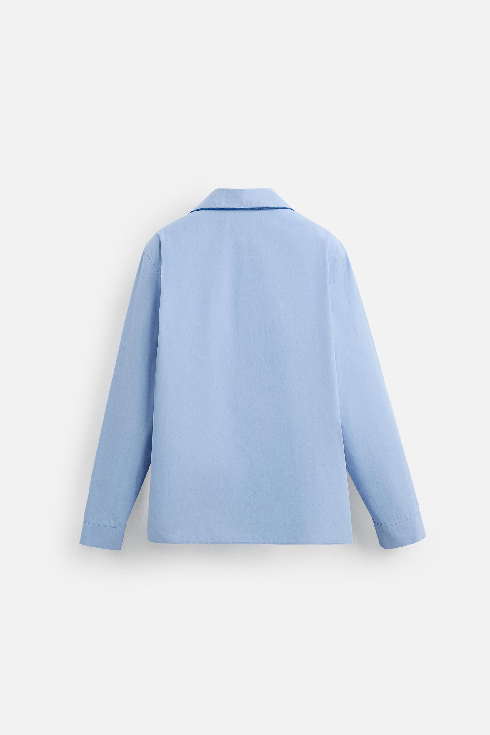 CONTRAST PAJAMA SHIRT Product Image