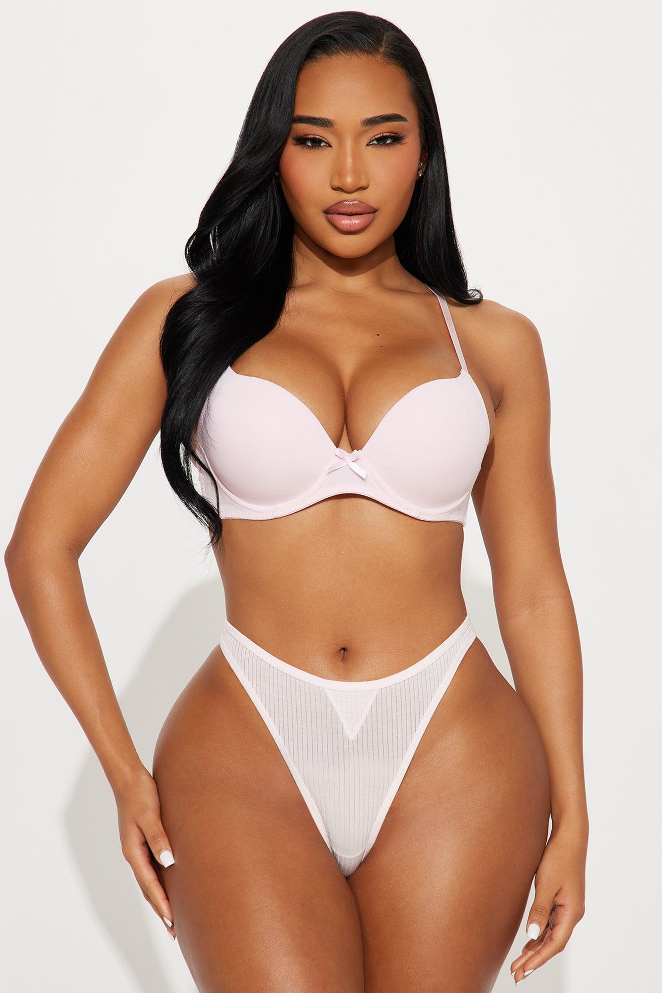 On Repeat Ribbed Thong Panty - Pink Product Image