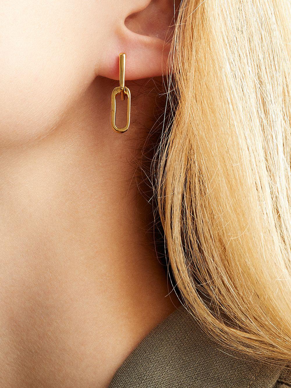 18kt gold vermeil Alta Capture Charm drop earrings Product Image