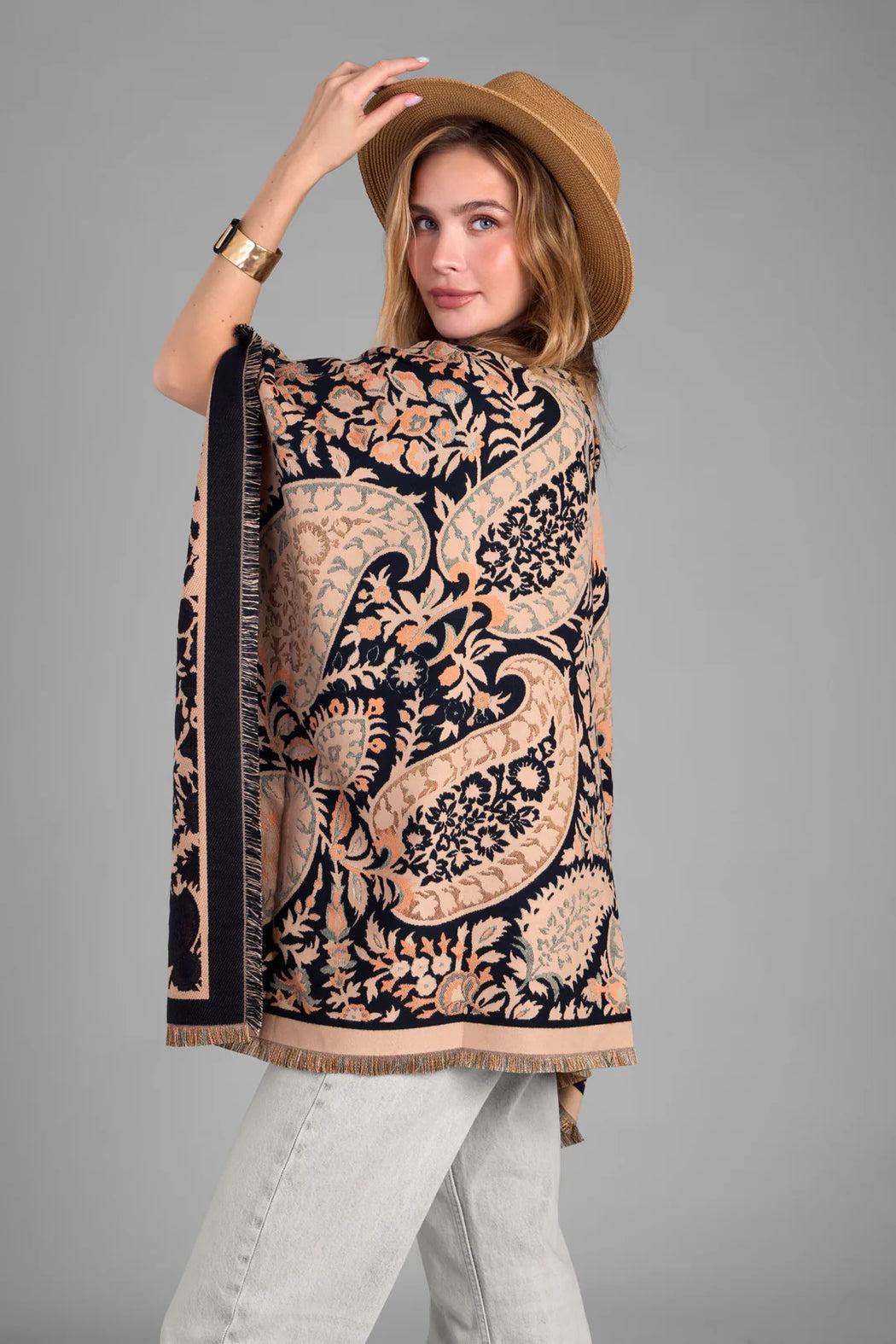 Paisley Reversible Ruana Product Image