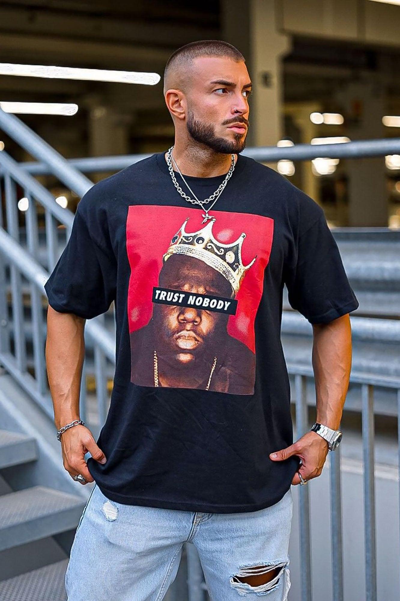 Trust Nobody Short Sleeve Tee - Black/combo Product Image