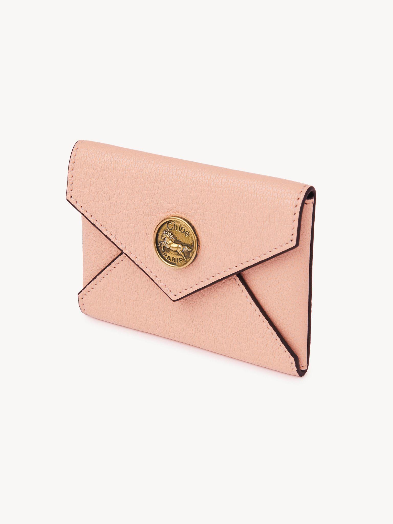 Envelope card holder in grained leather Product Image