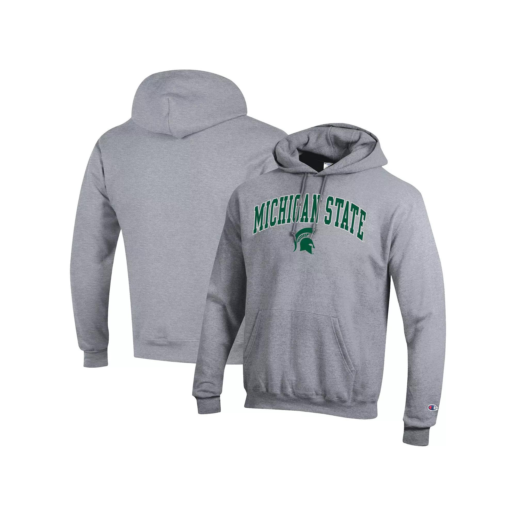 Men's Champion Heather Gray Penn State Nittany Lions Basic Arch Fleece Pullover Hoodie,  Product Image