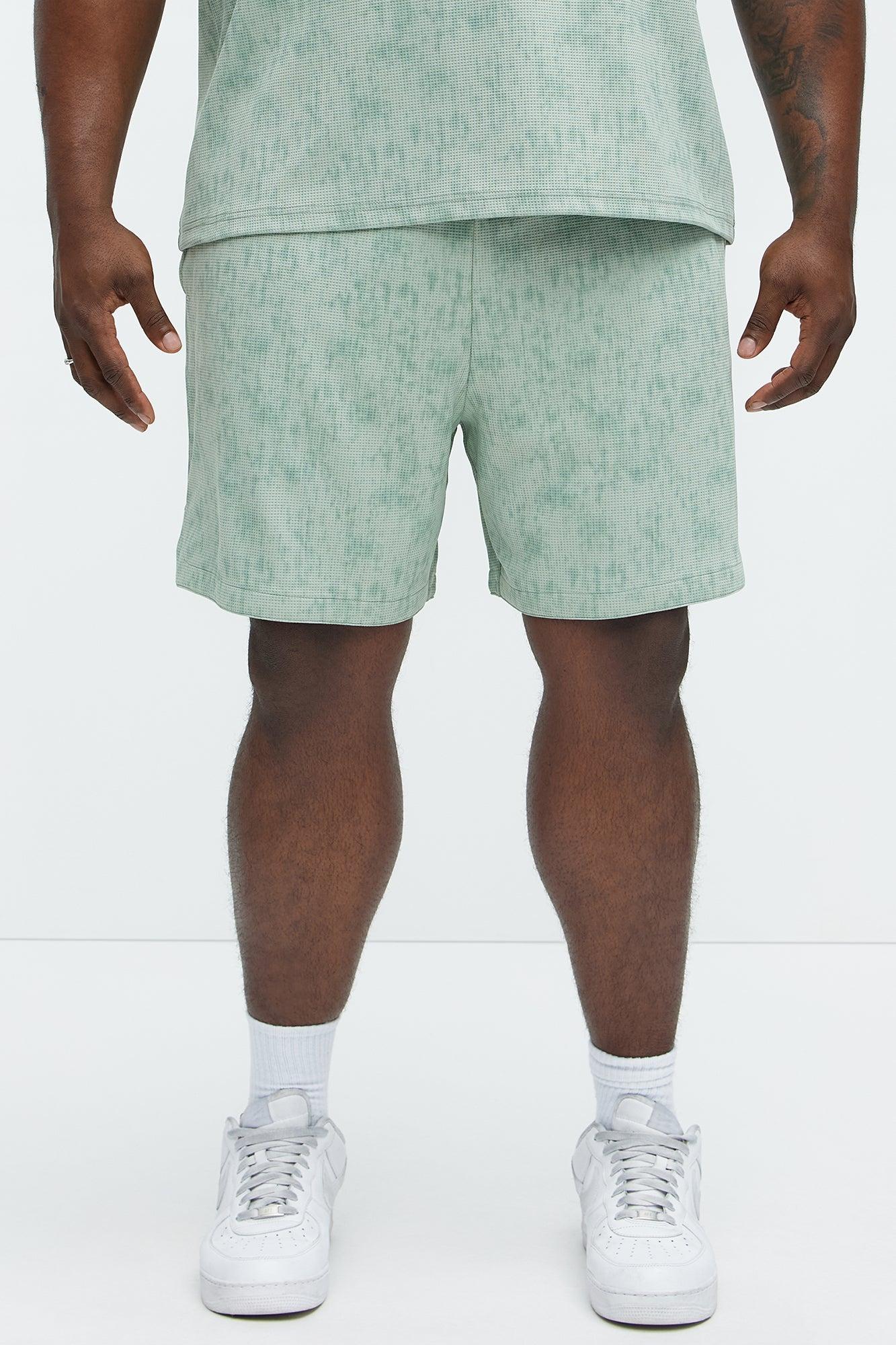 Kerwin Waffle Texture Shorts - Sage Product Image
