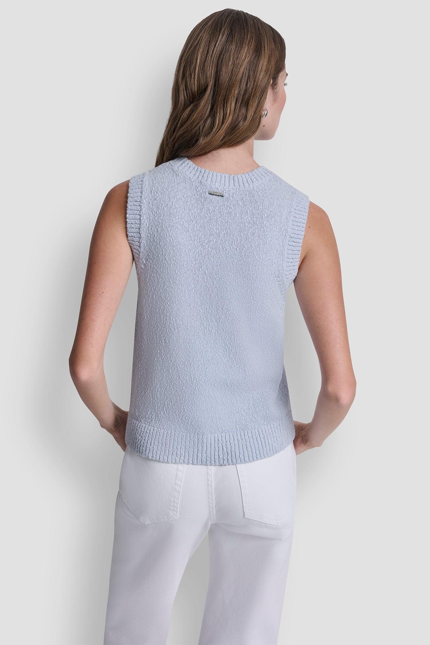 CREW NECK SLEEVELESS SWEATER Product Image