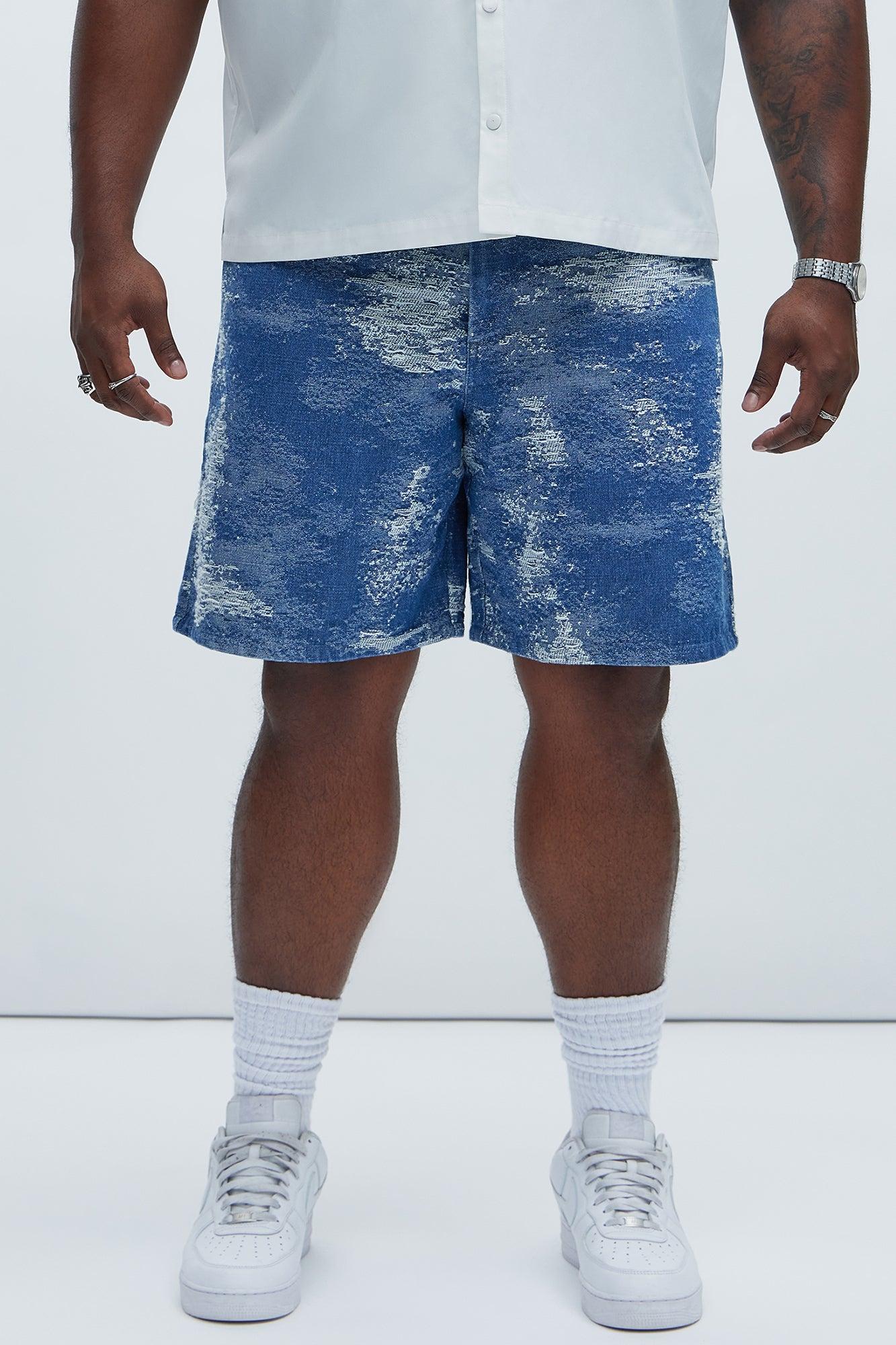 Cloud 9 Textured Relaxed Shorts - Light Blue Product Image