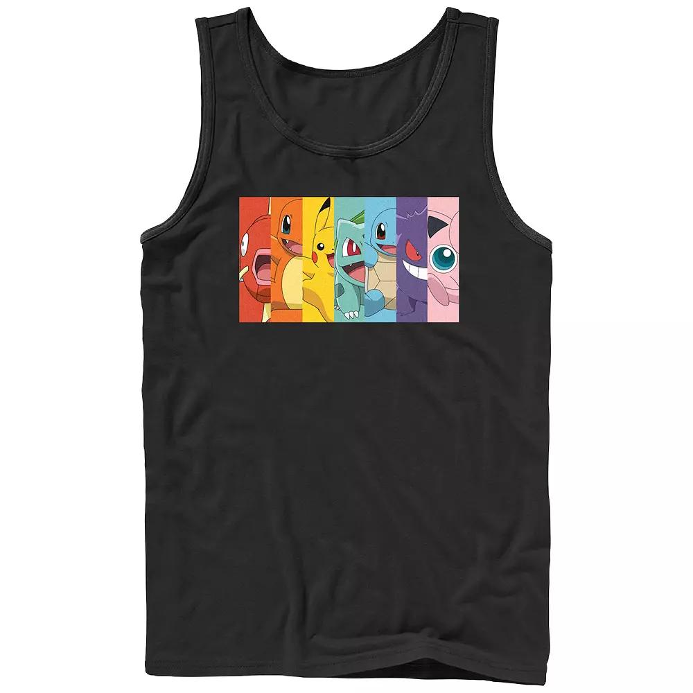 Men's Pokemon Rainbow Stripes Tank Top,  Product Image