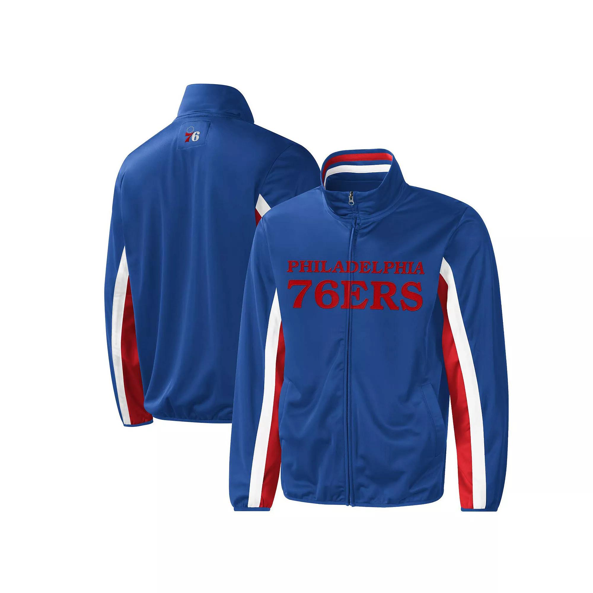 Men's G-III Sports by Carl Banks Royal Philadelphia 76ers Contender Wordmark Full-Zip Track Jacket,  Product Image
