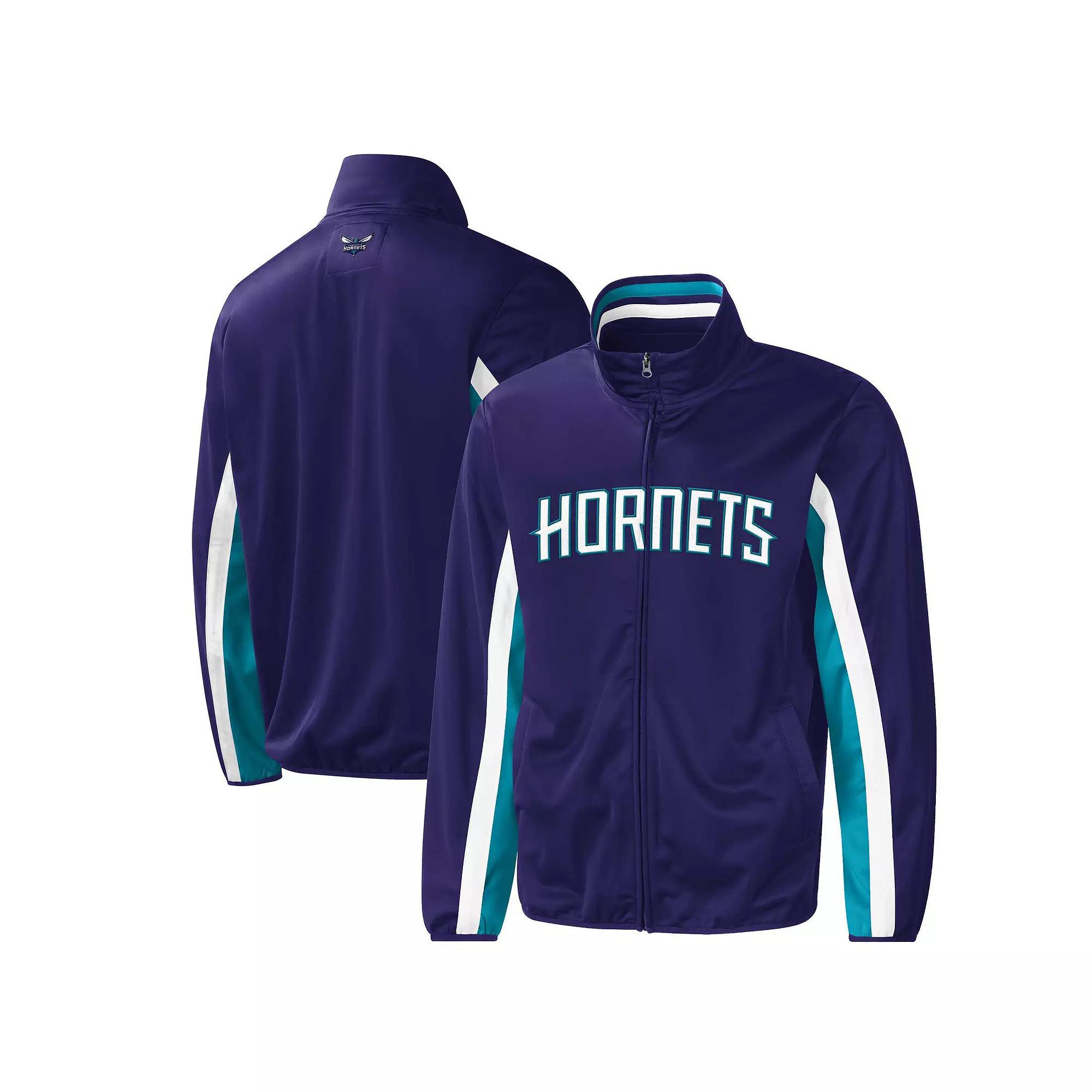 Men's G-III Sports by Carl Banks Purple Charlotte Hornets Contender Wordmark Full-Zip Track Jacket,  Product Image