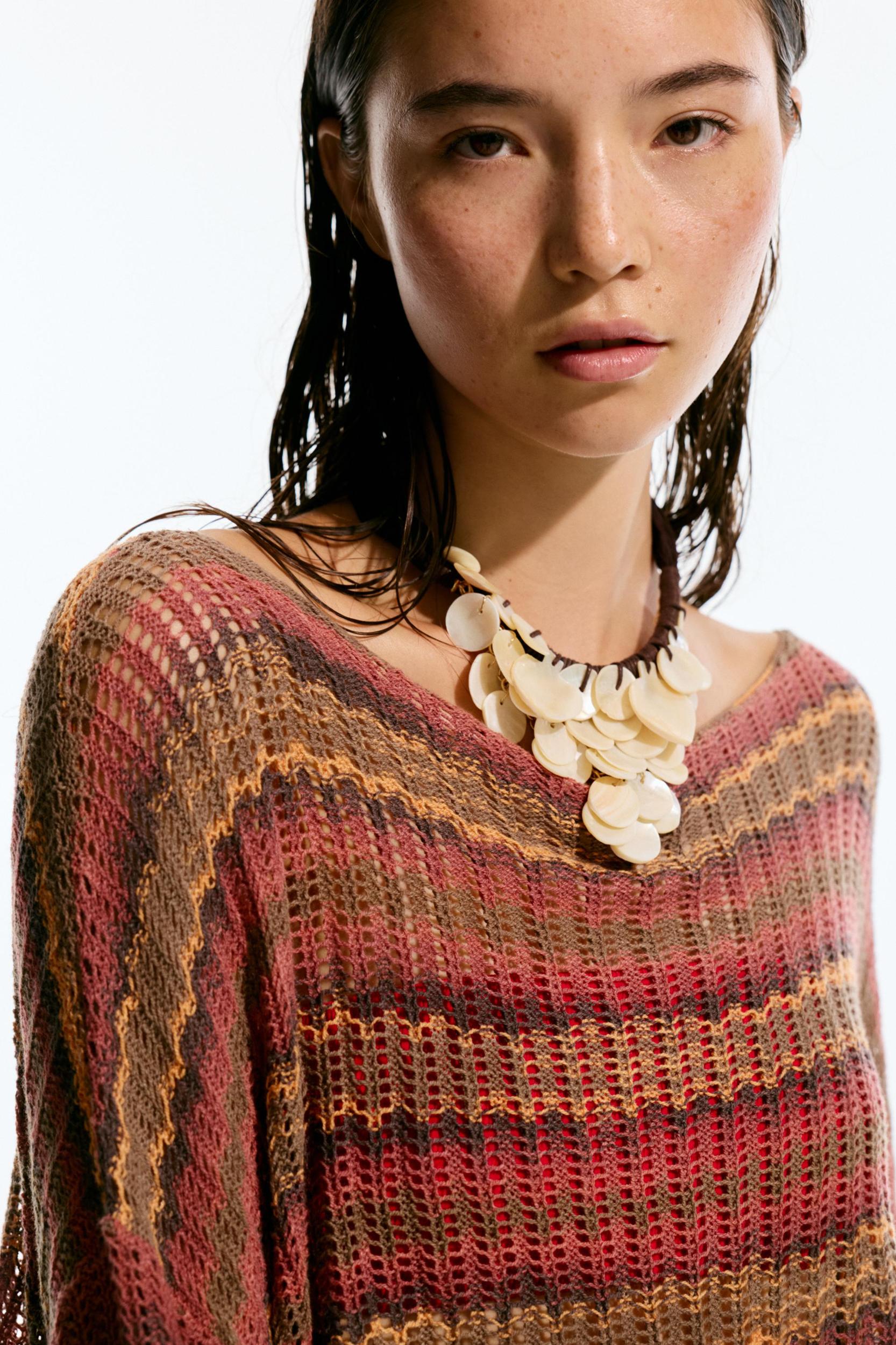 Space-dye crochet sweater Product Image