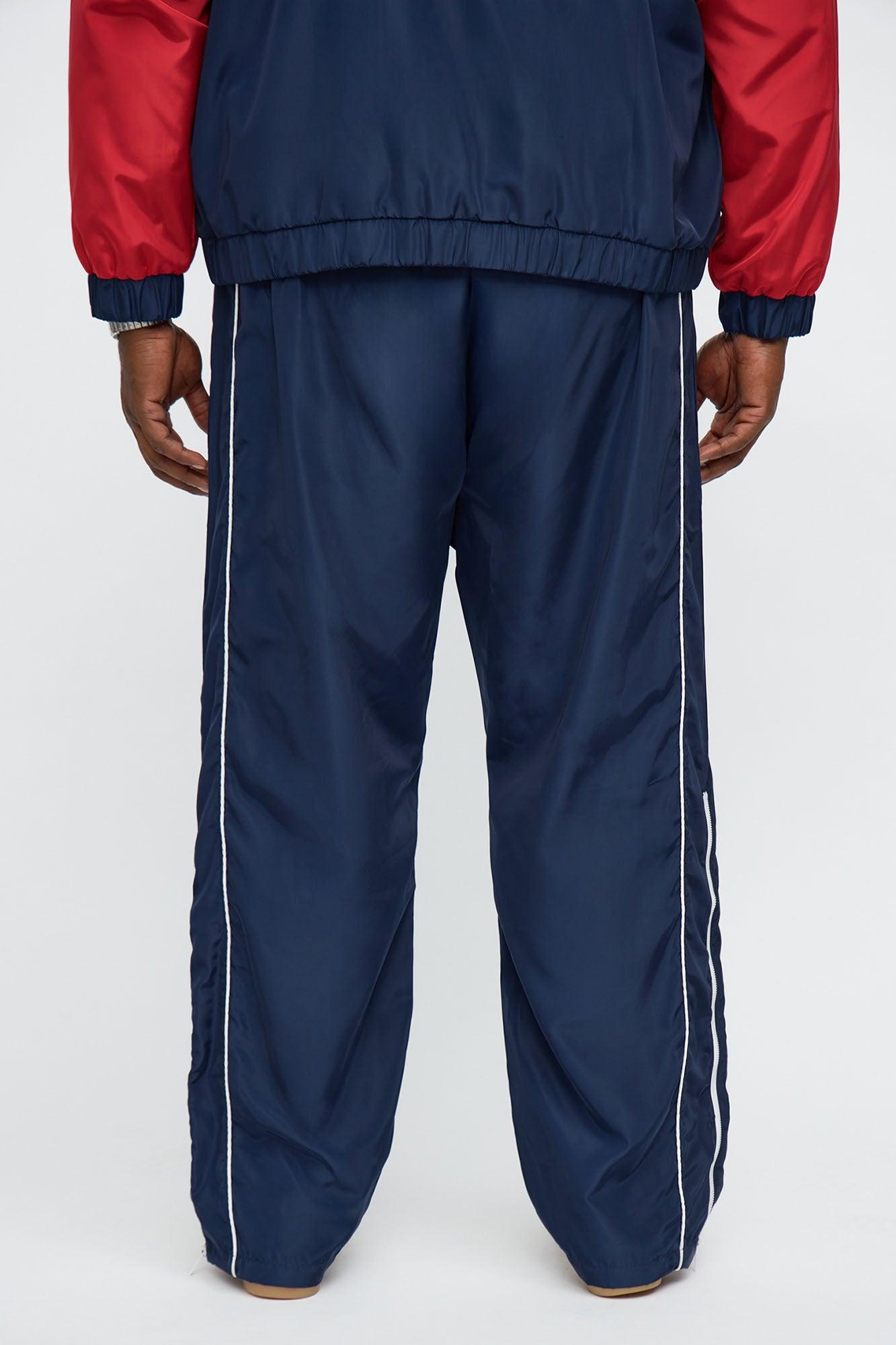 Straight Color Block Club Zipper Pant - Navy/combo Product Image