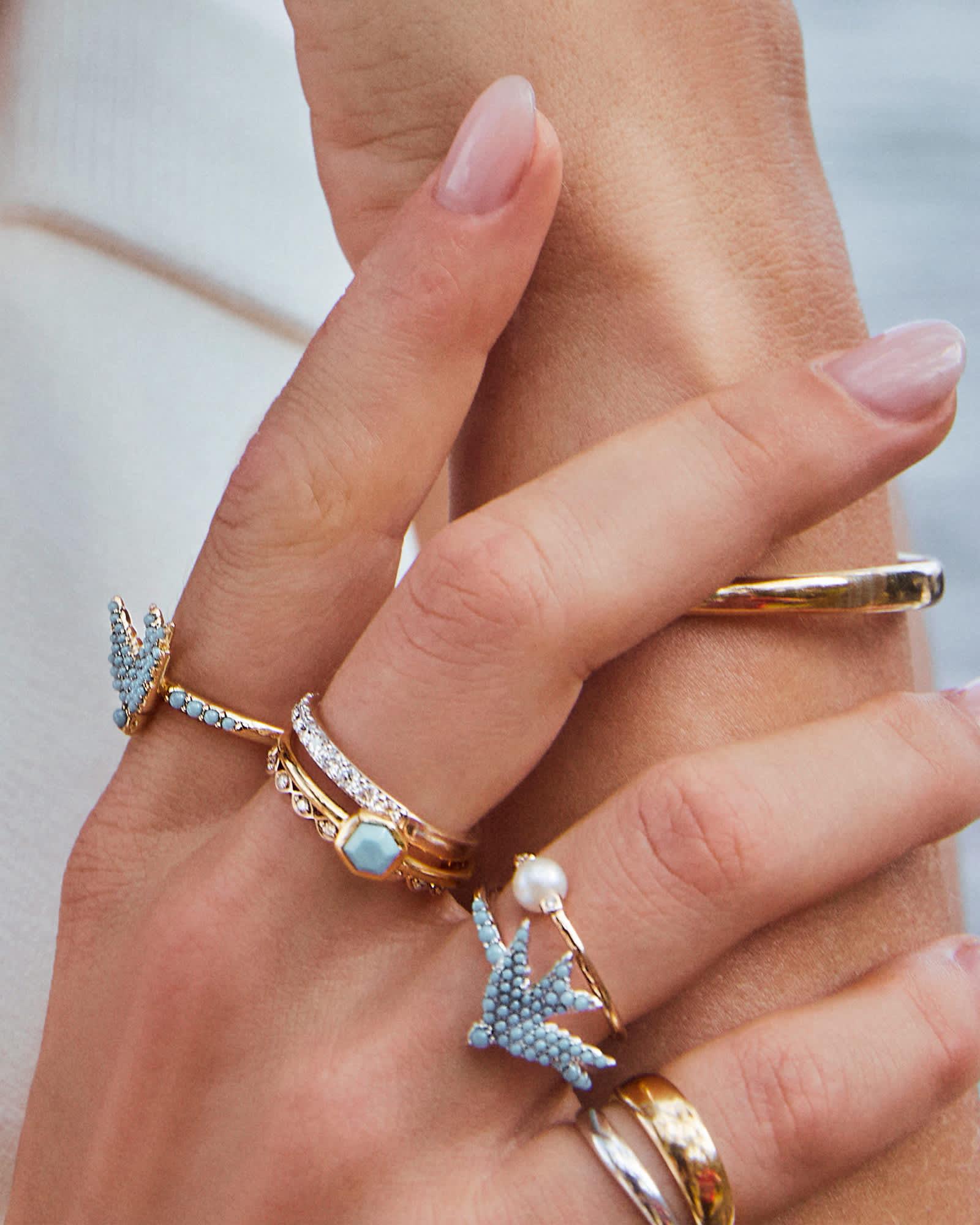 Melody Bird Silver Cocktail Ring Product Image