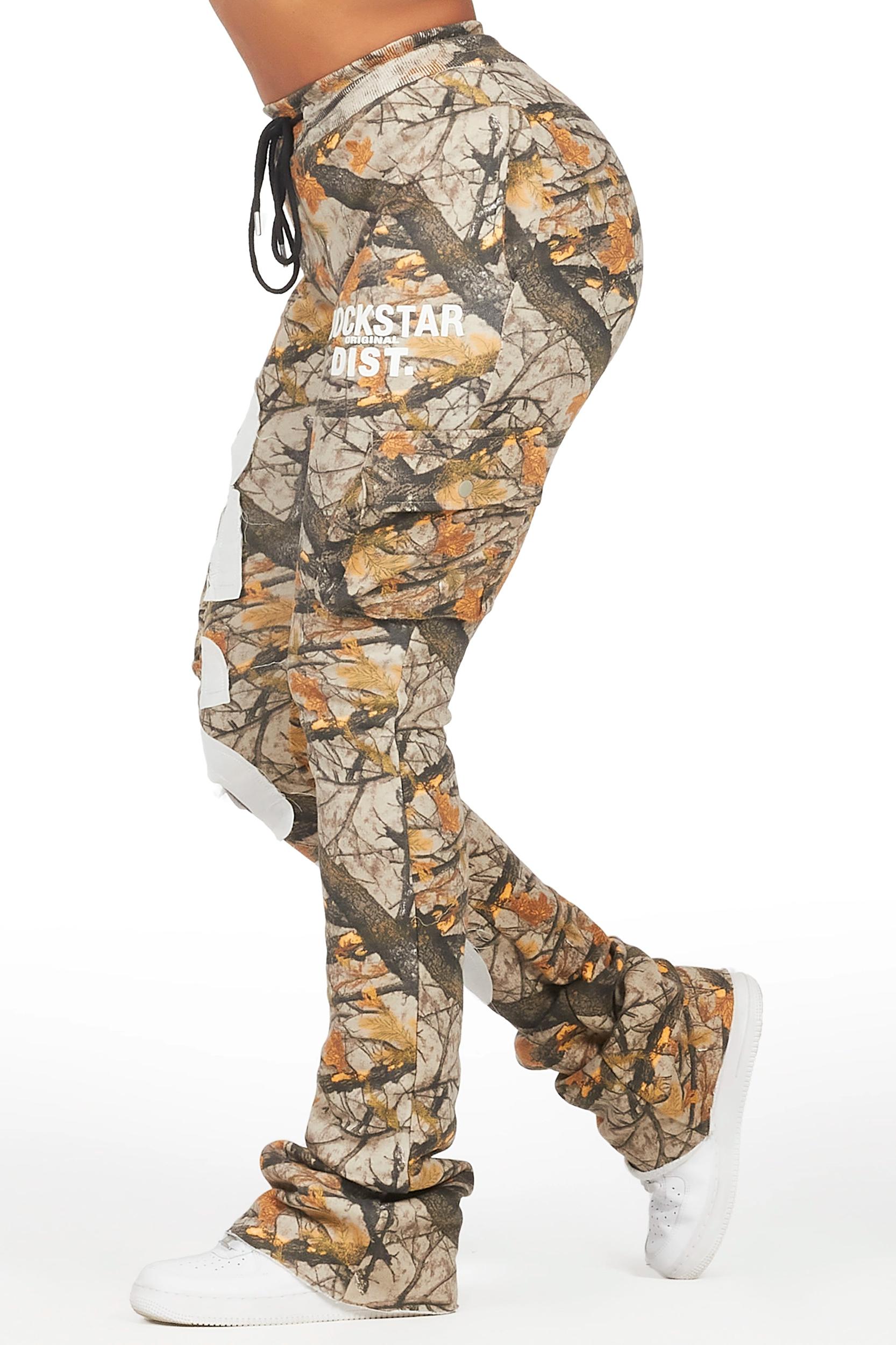 Sidni Tree Camo Super Stacked Track Pant Female Product Image