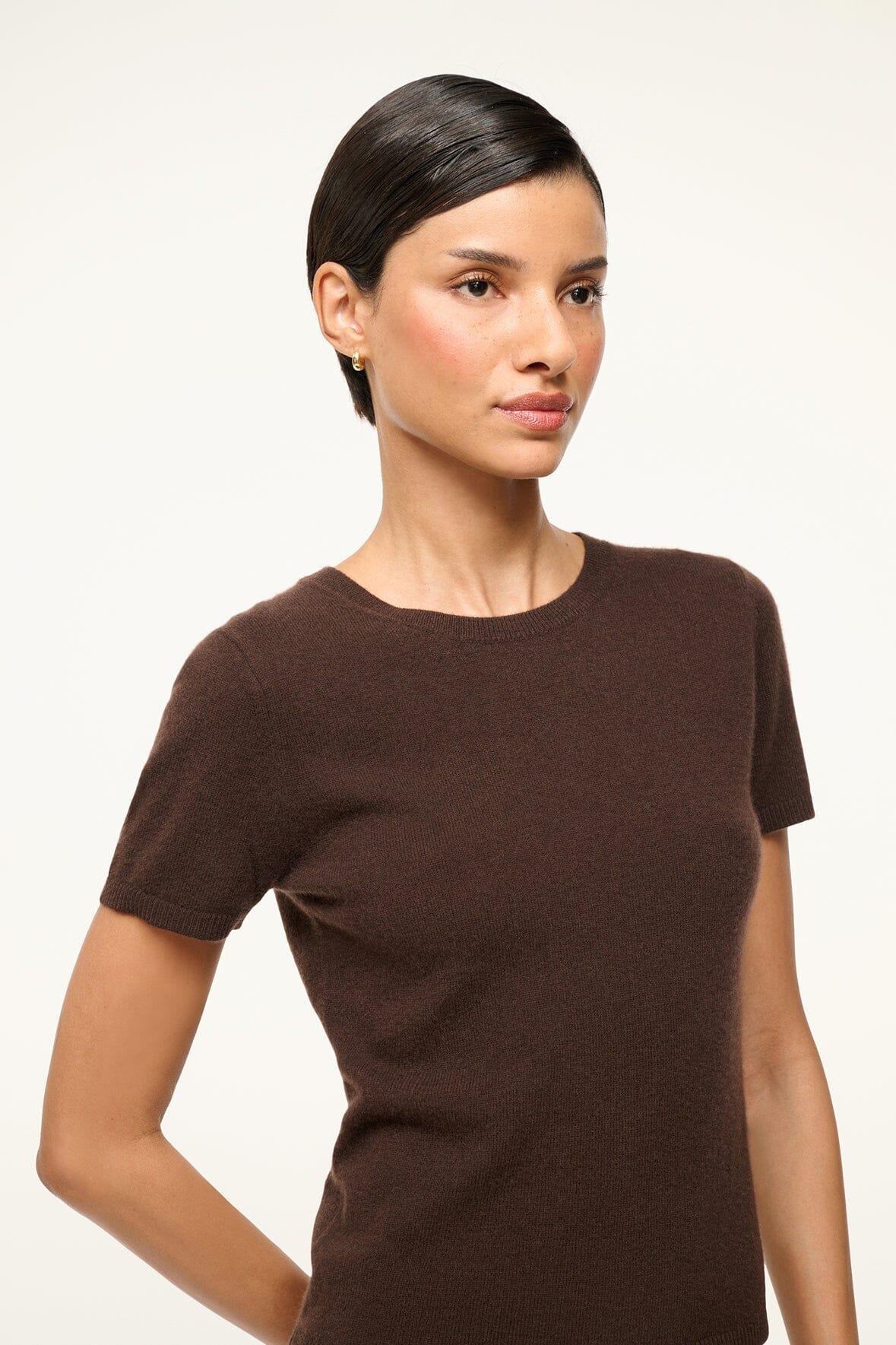 EASY CASHMERE TEE | DARK CHOCOLATE Product Image
