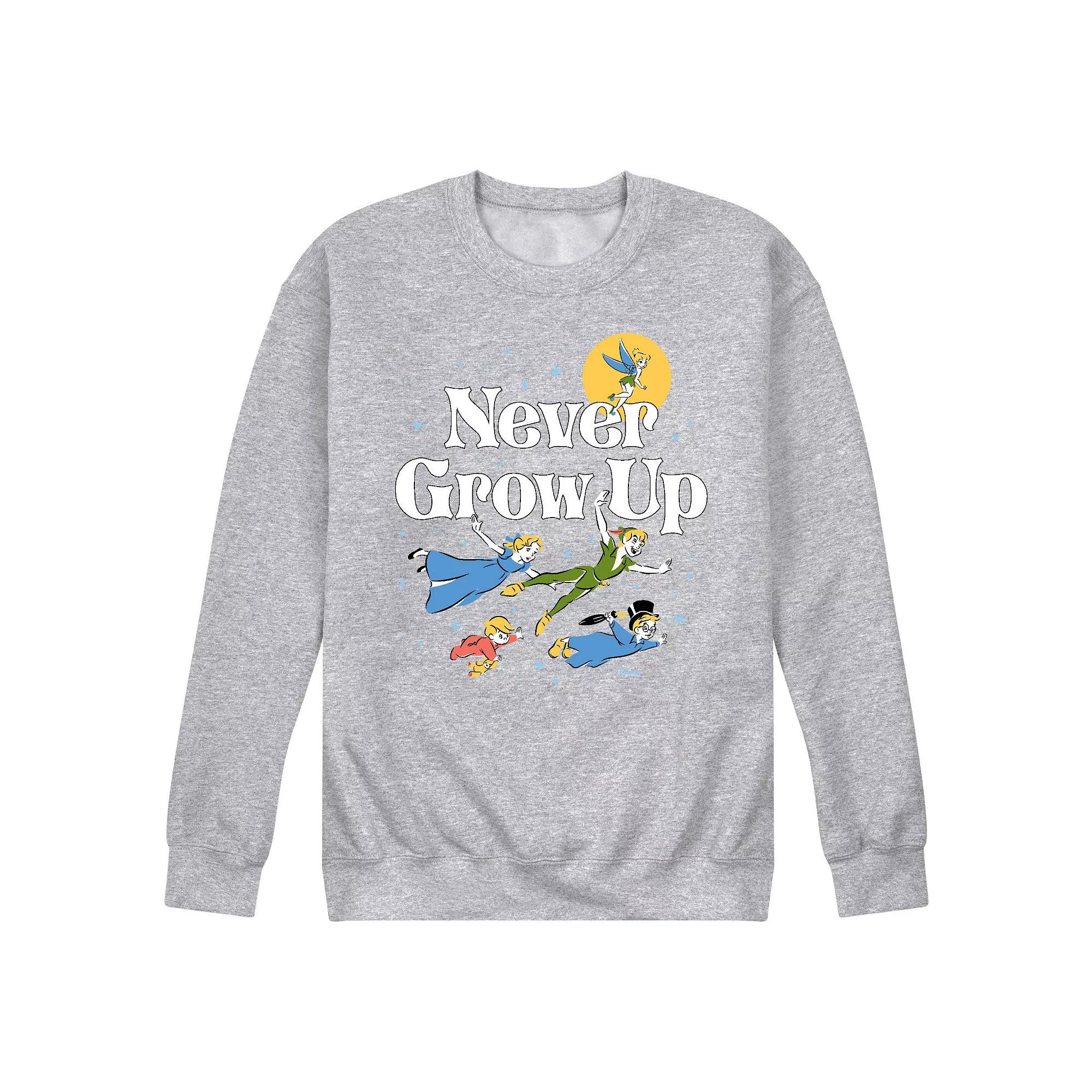 Disney's Peter Pan Men's Never Grow Up Fleece Sweatshirt,  Product Image