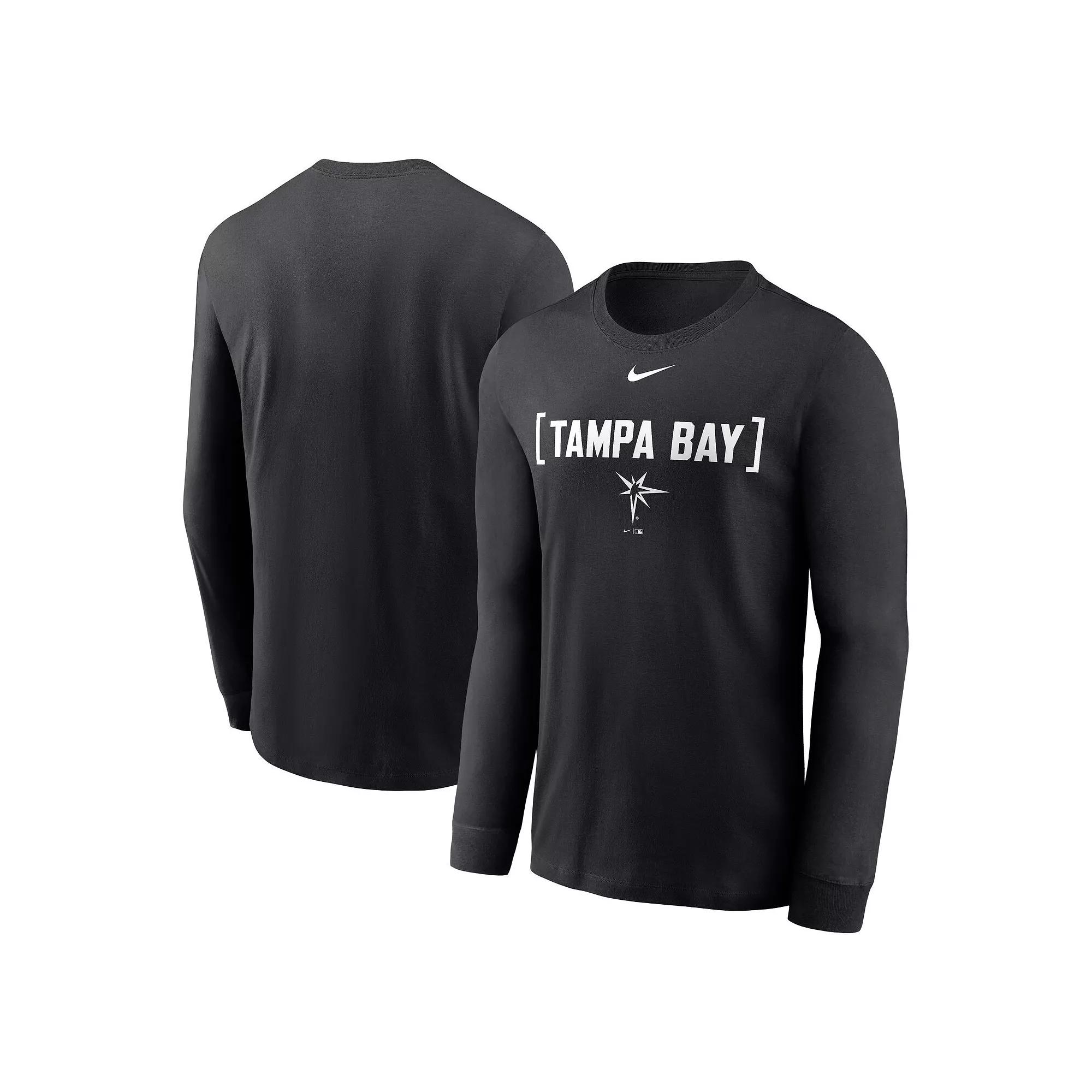 Men's Nike Black Tampa Bay Rays Local Nickname Long Sleeve T-Shirt,  Product Image