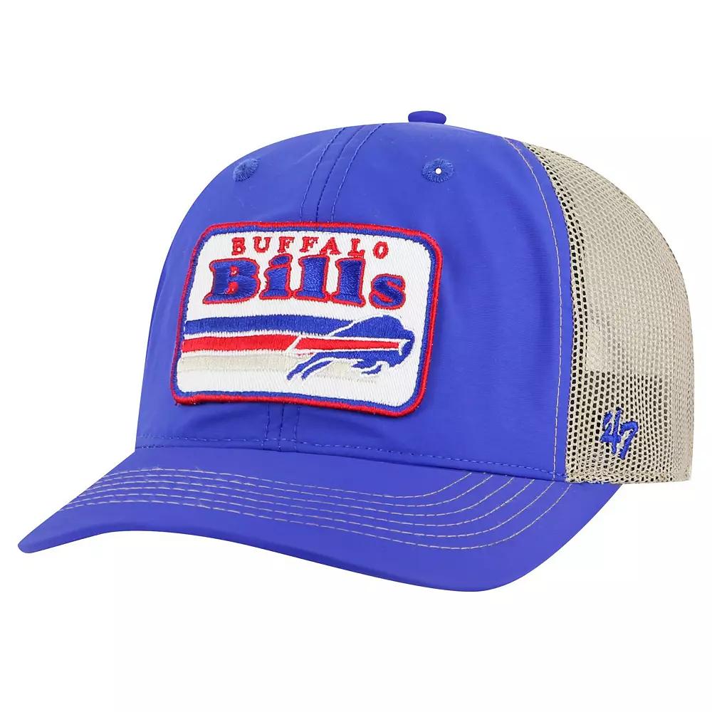 Men's '47 Royal/Natural Buffalo Bills Campscape Relaxed Trucker Adjustable Hat, Blue Product Image