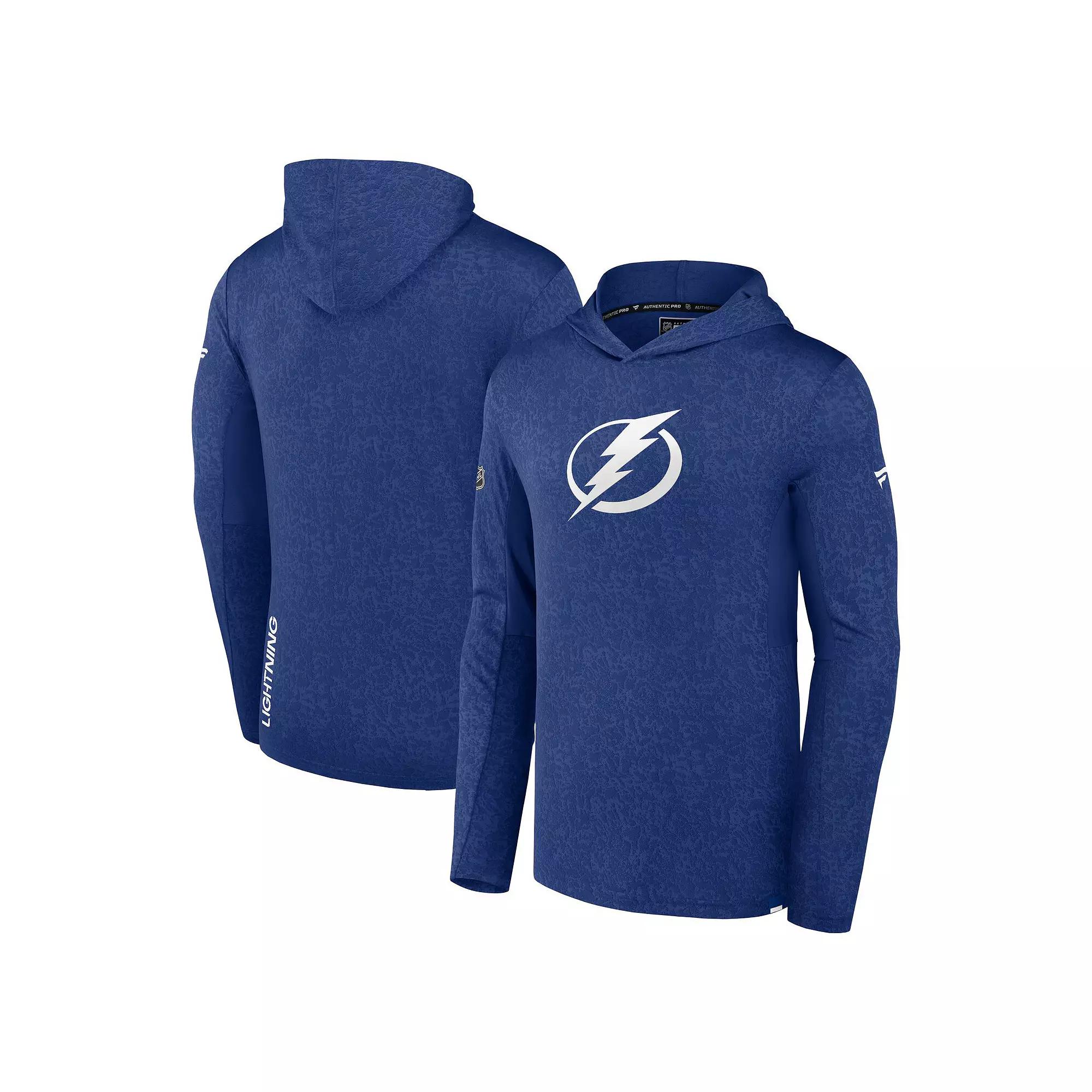 Men's Fanatics Branded Navy St. Louis Blues Authentic Pro Lightweight Pullover Hoodie,  Product Image