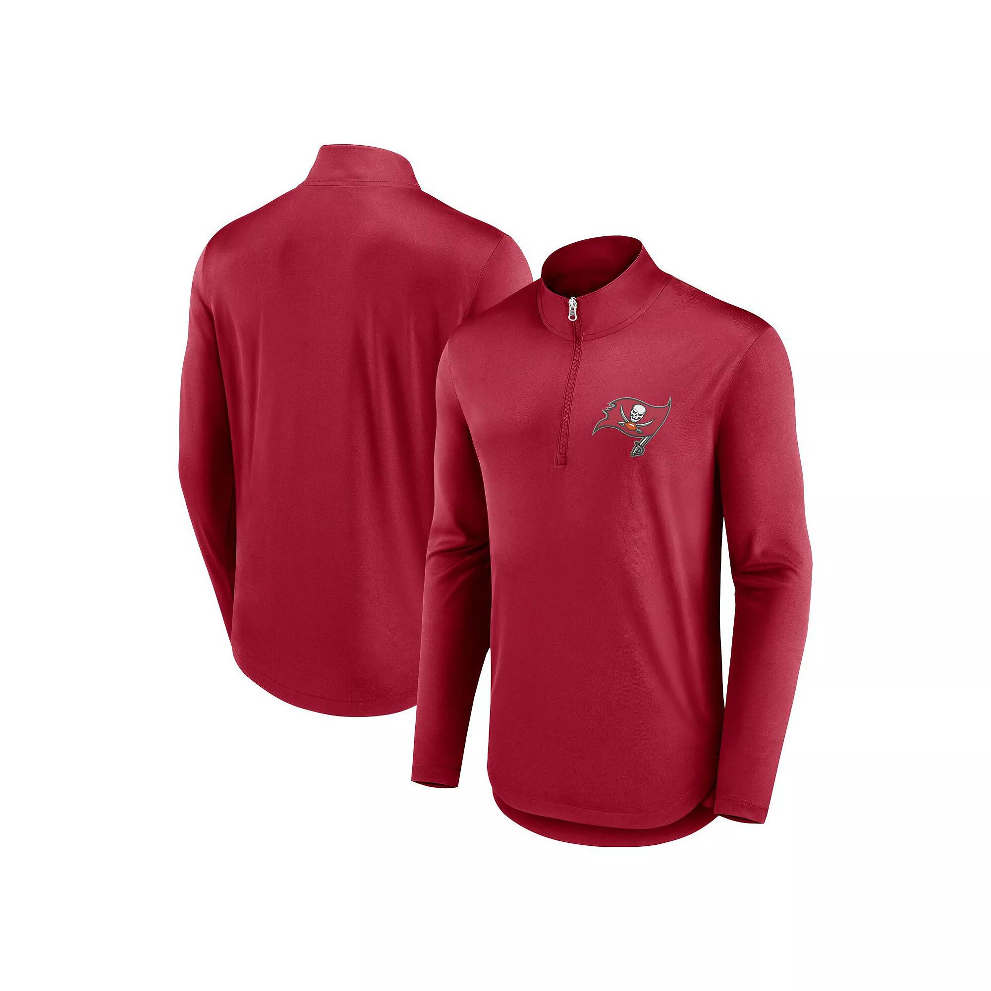 Men's Fanatics Branded Cardinal Arizona Cardinals Quarterback Quarter-Zip Top,  Product Image