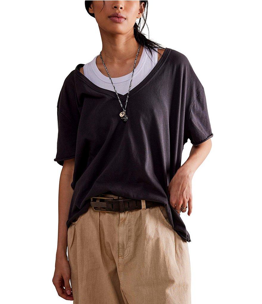 Free People Nina V-Neck Short Sleeve Tee Product Image