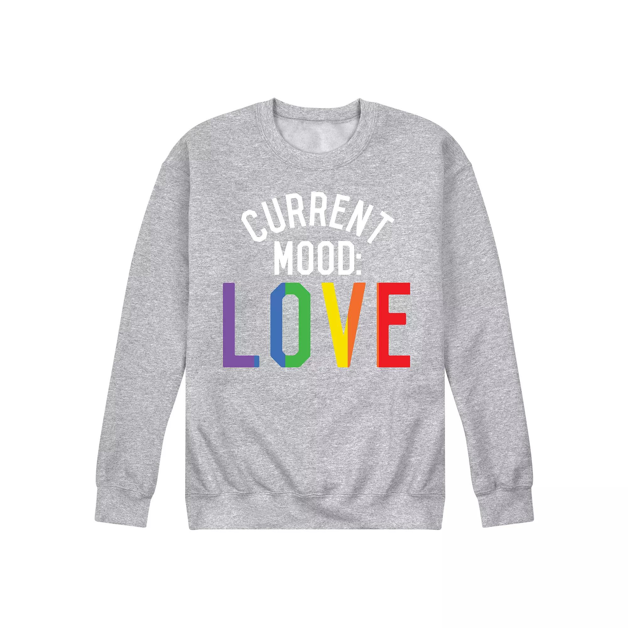 Men's Current Mood Love Fleece Sweatshirt,  Product Image