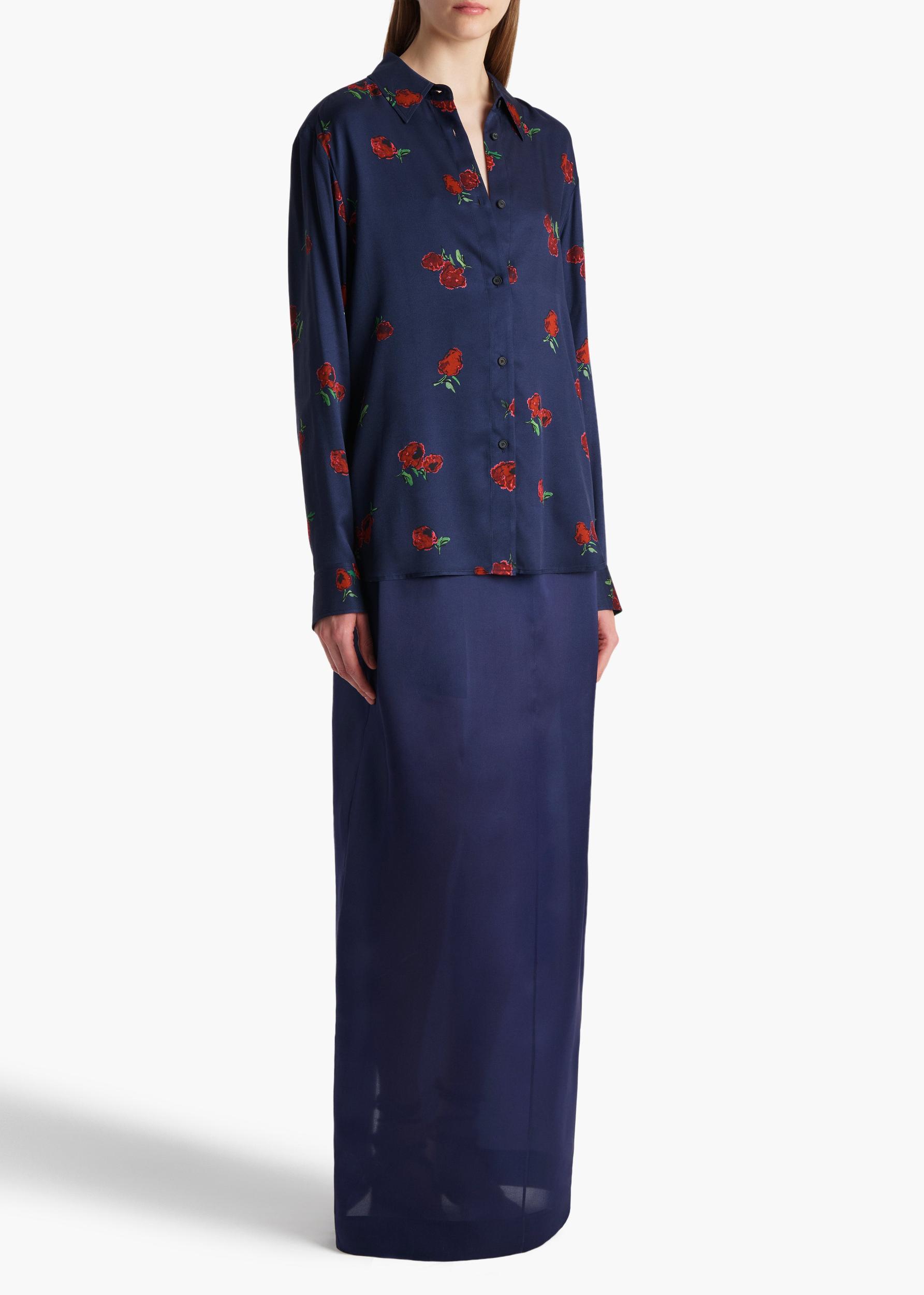 Argo Top in Amethyst with Raspberry Print Product Image