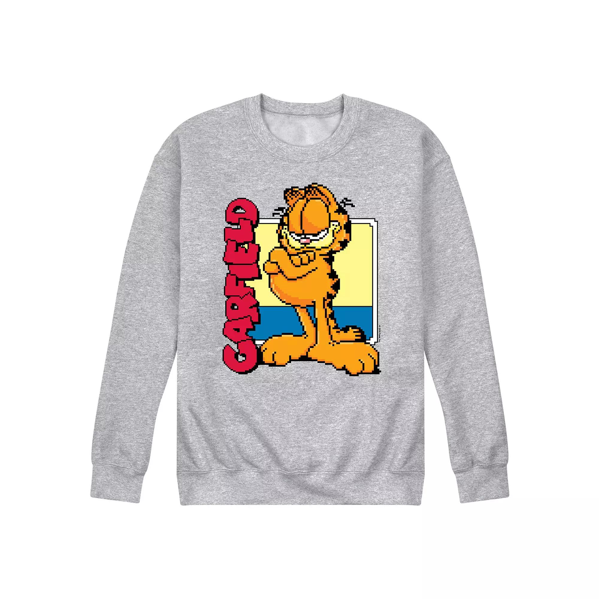 Men's Garfield Pixel Square Fleece Sweatshirt,  Product Image