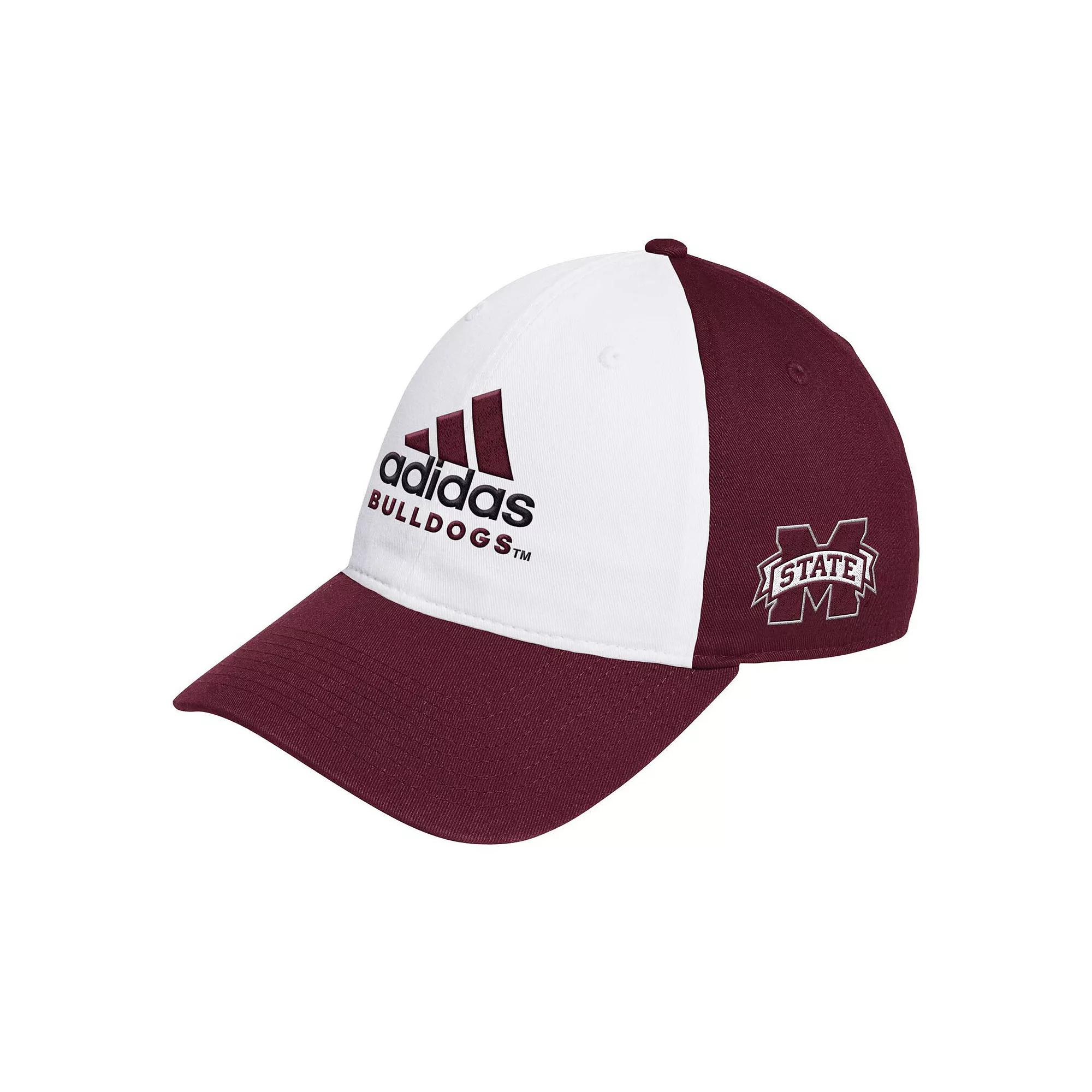 Men's adidas White/Red Louisville Cardinals Slouch Adjustable Hat Product Image