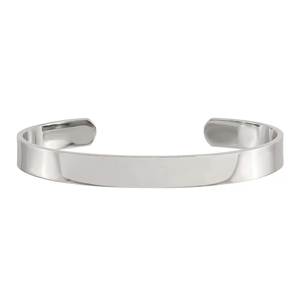 Men's Stainless Steel Polished Cuff Bracelet Product Image