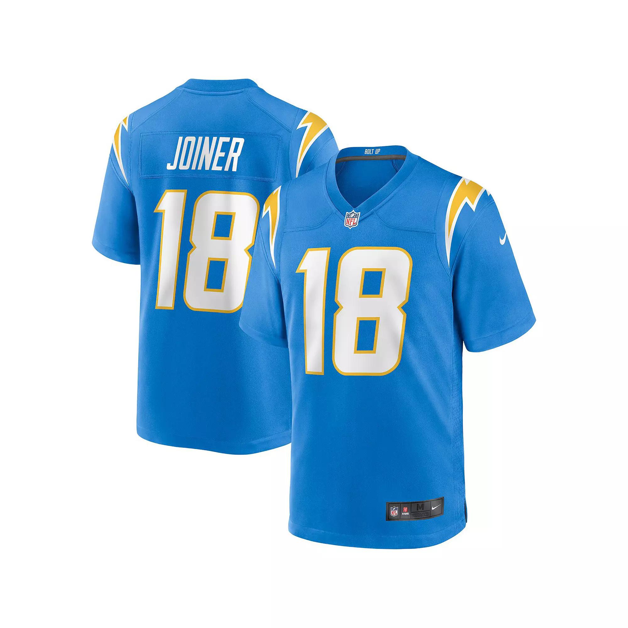 Men's Nike Charlie Joiner Powder Blue Los Angeles Chargers Game Retired Player Jersey, Size: 4XL, Light Product Image