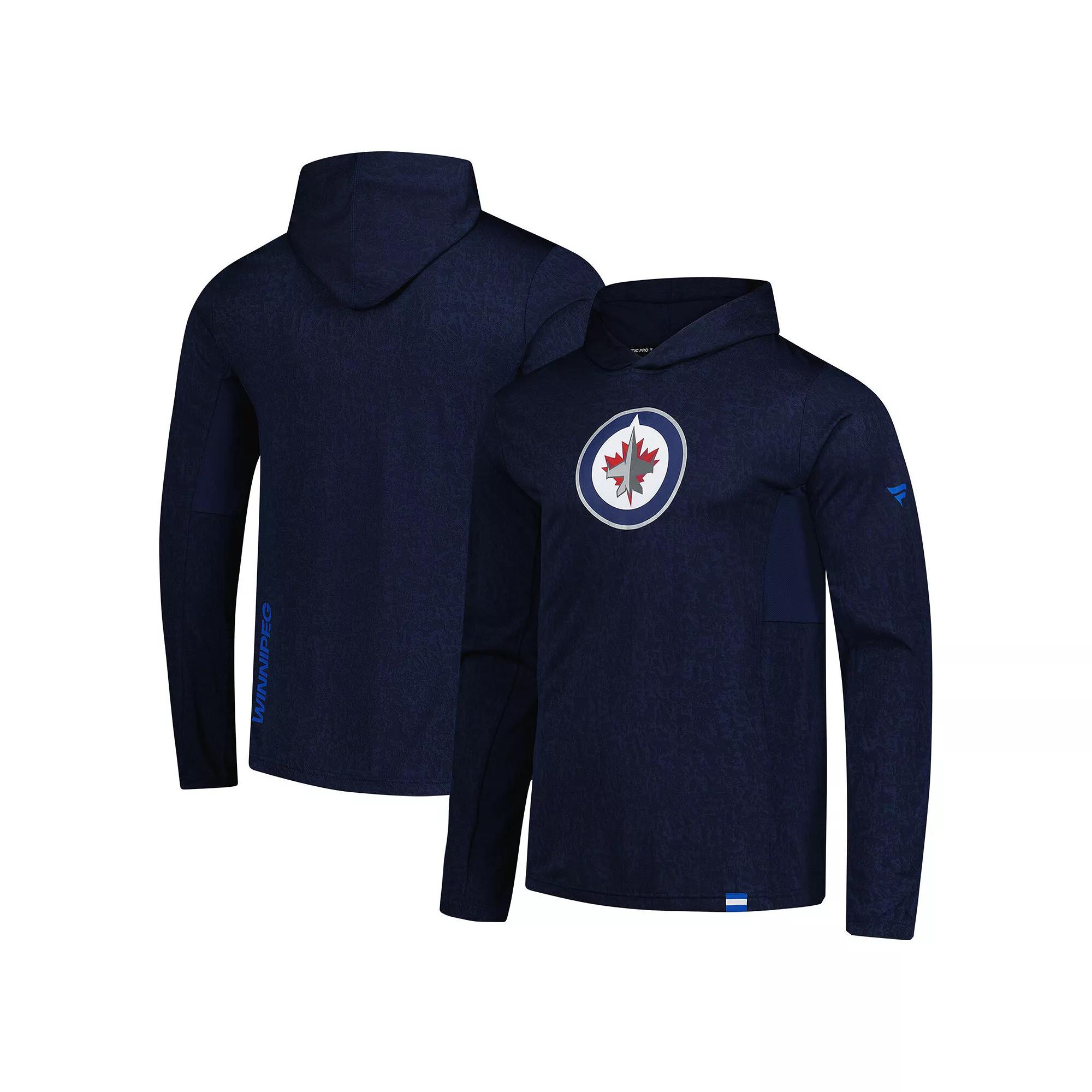 Men's Fanatics Navy Winnipeg Jets Authentic Pro Lightweight Pullover Hoodie, Size: Medium, Jts Blue Product Image