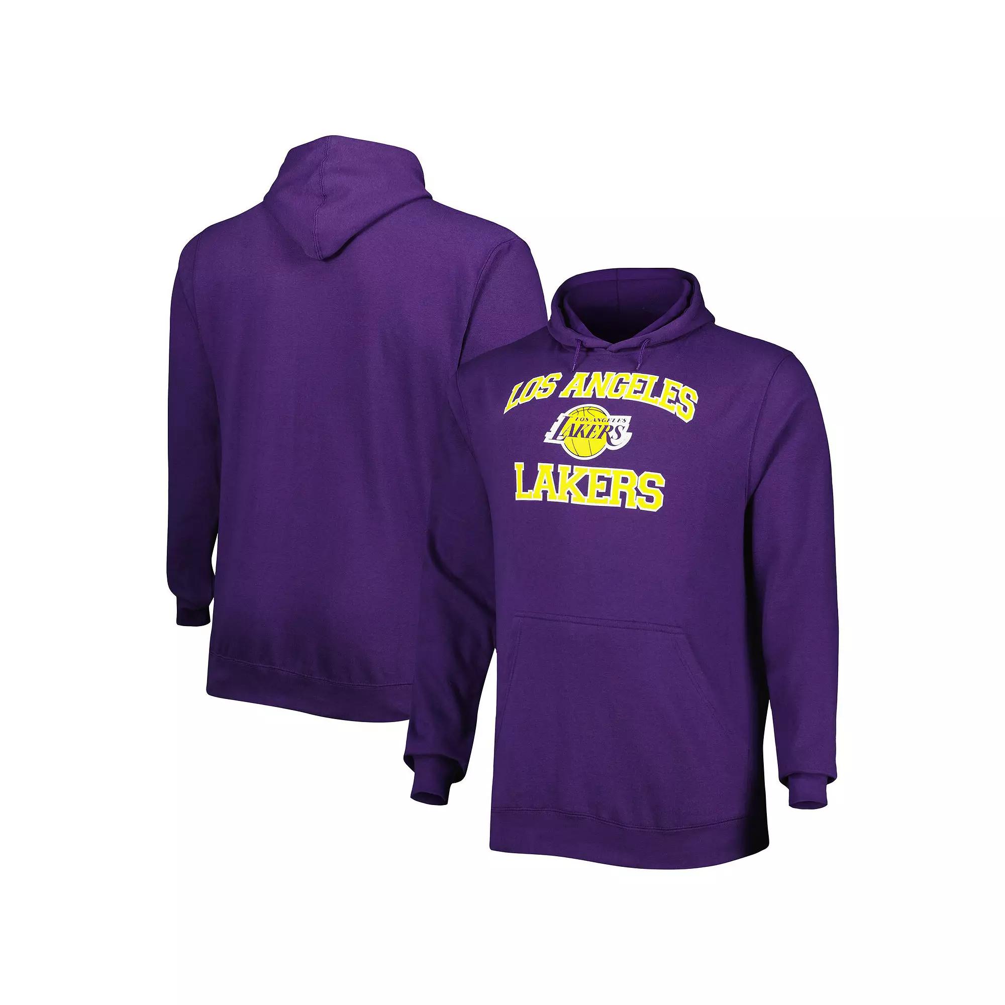 Men's Purple Los Angeles Lakers Big & Tall Heart & Soul Pullover Hoodie,  Product Image