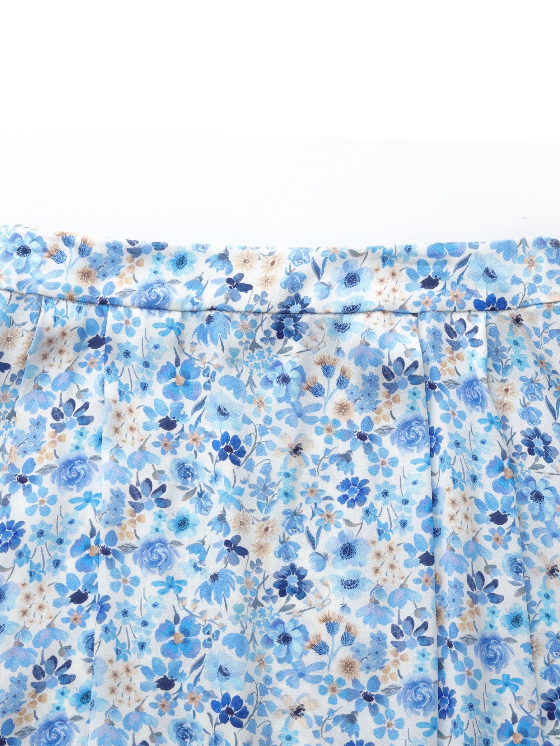 19MM Mulberry Silk Floral Print Skirt Product Image