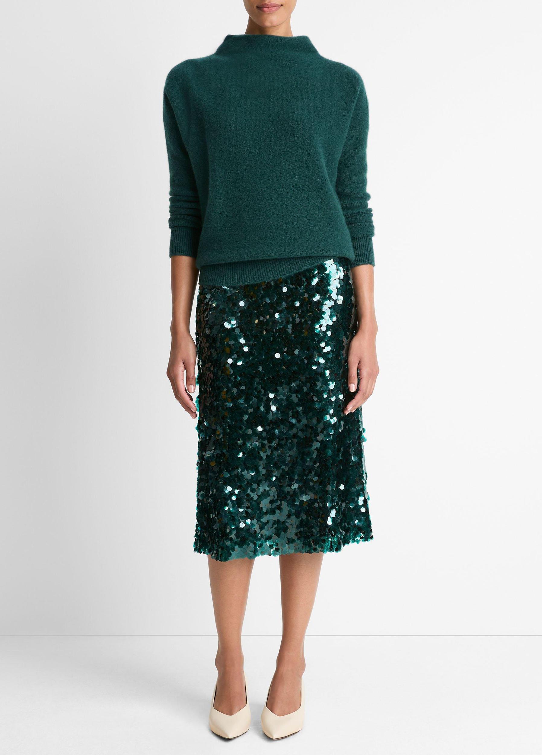 Plush Cashmere Funnel-Neck Sweater Product Image