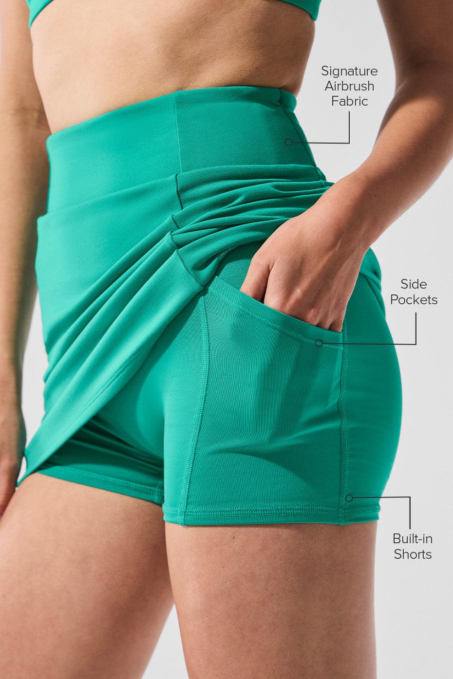 Airbrush High-Waist Good Form Tennis Skirt - Spruce Green Female Product Image
